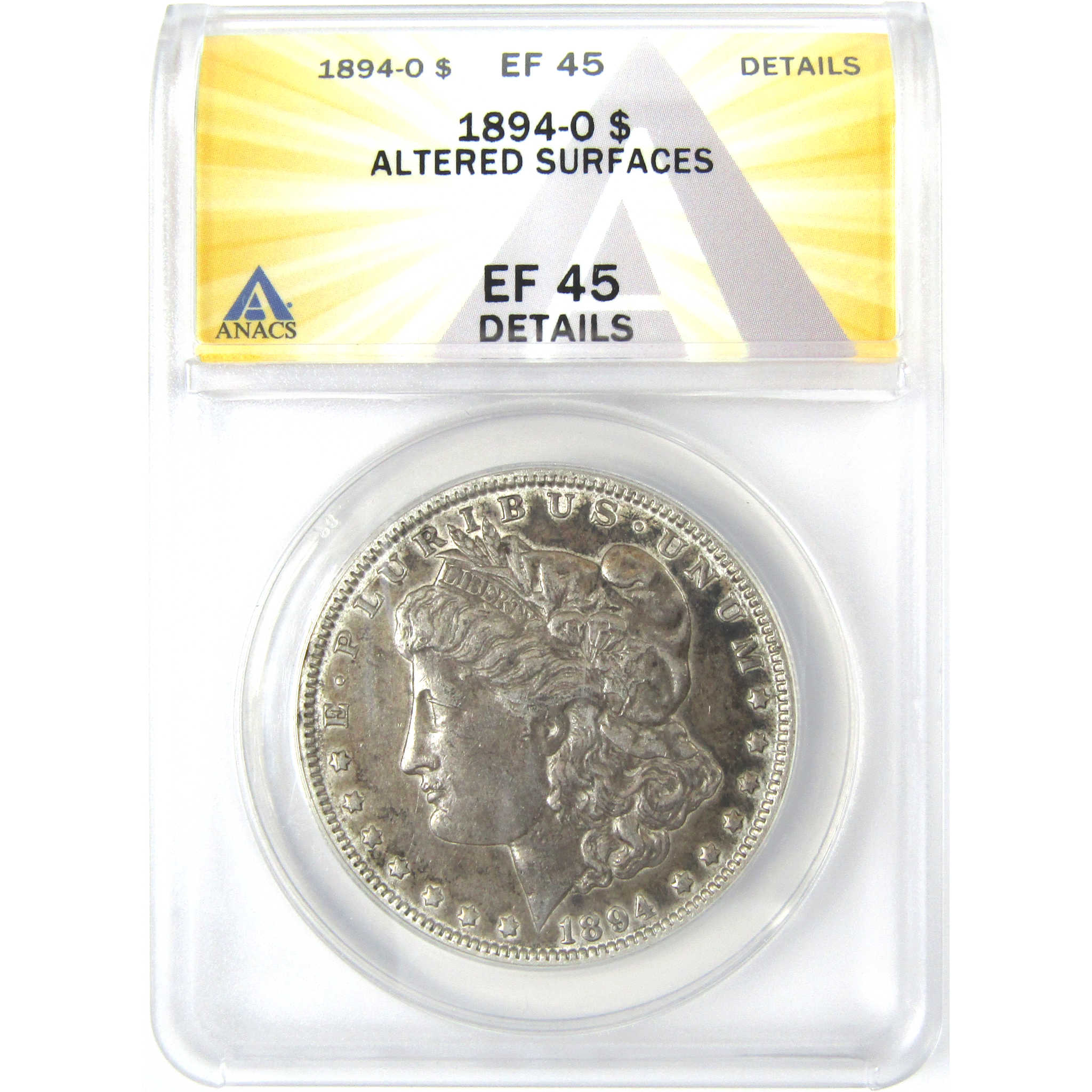 1894 O Morgan Dollar EF 45 Details ANACS Silver $1 Coin SKU:I16215 - Morgan coin - Morgan silver dollar - Morgan silver dollar for sale - Profile Coins &amp; Collectibles