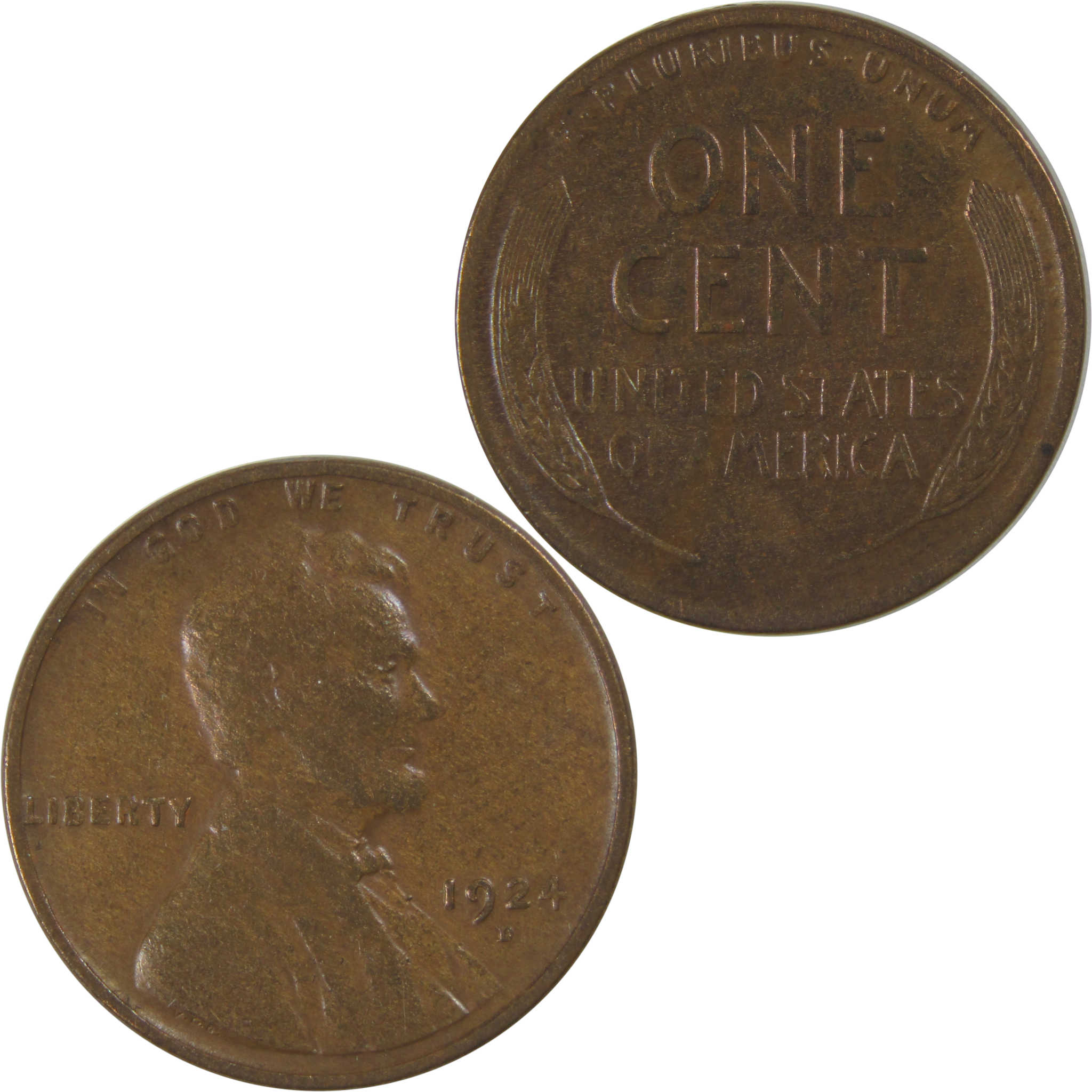 1924 D Lincoln Wheat Cent F Fine Details Penny 1c Coin SKU:I23753