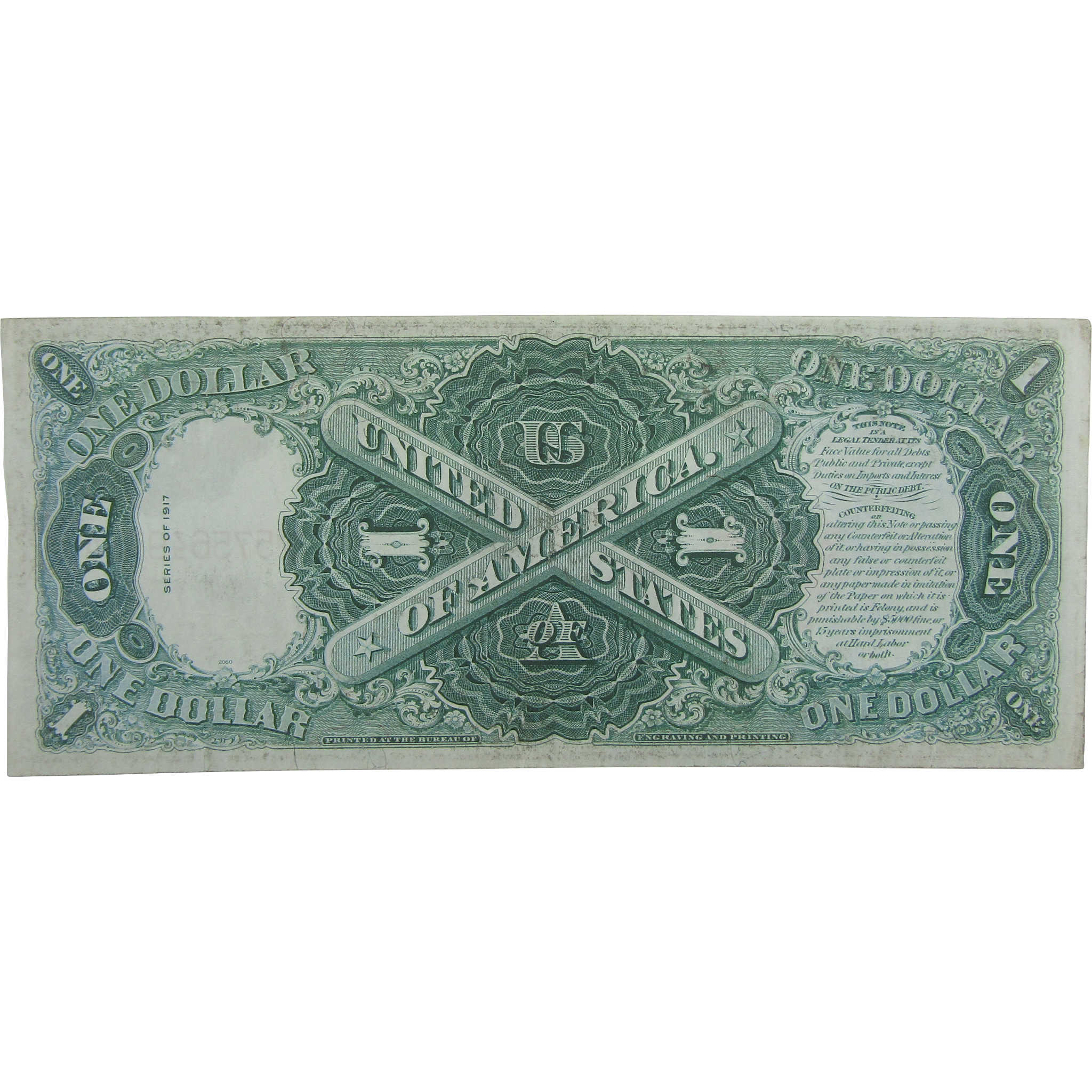 1917 $1 Large Size Legal Tender Note XF Details Currency SKU:CPC0528