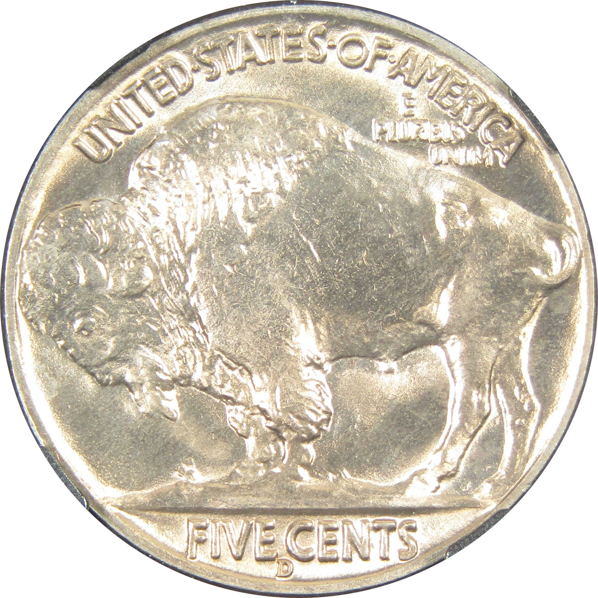 1938 D Buffalo Nickel MS 66 NGC 5c Original Bag Fragment SKU:I14586