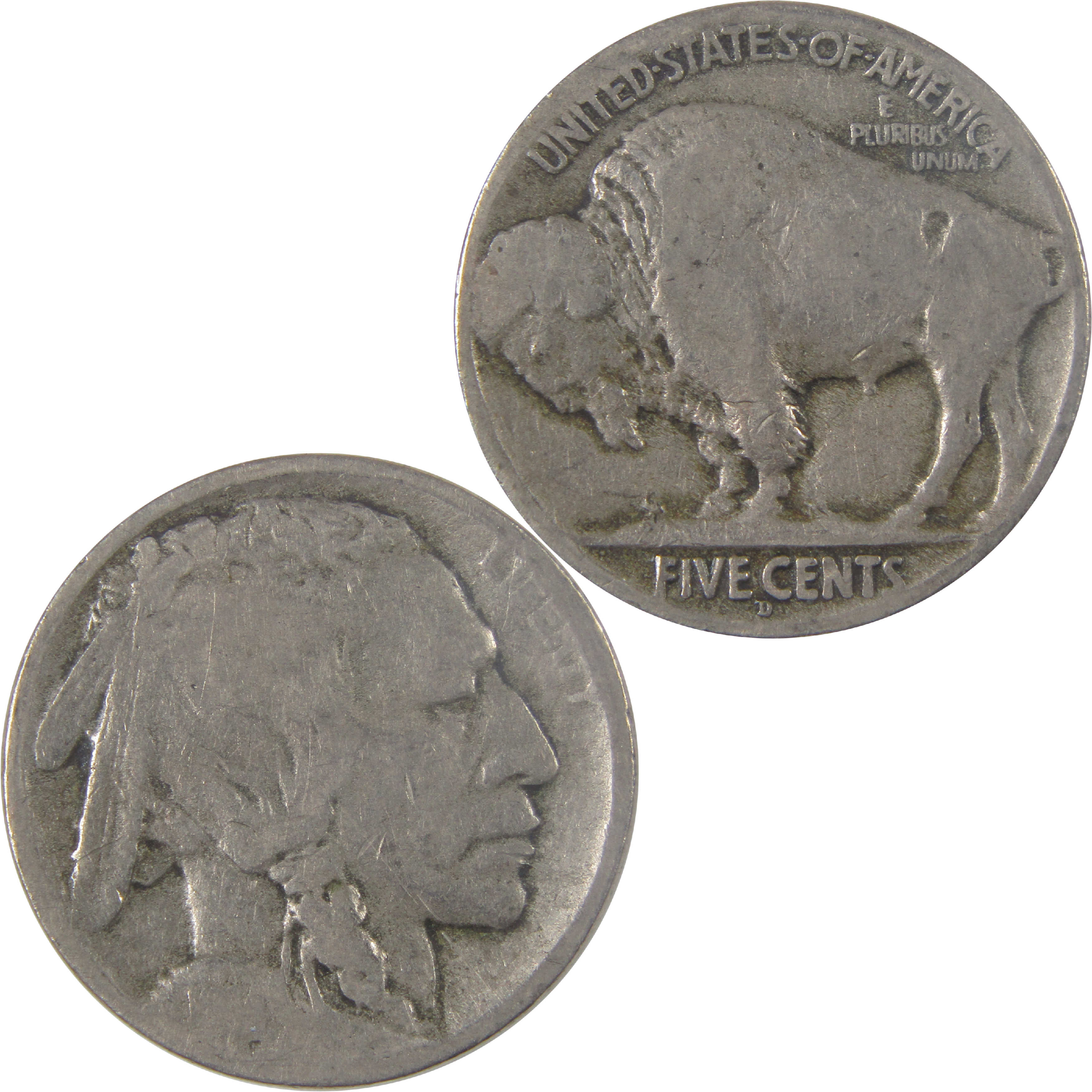 1914 D Indian Head Buffalo Nickel AG About Good 5c Coin SKU:I17049