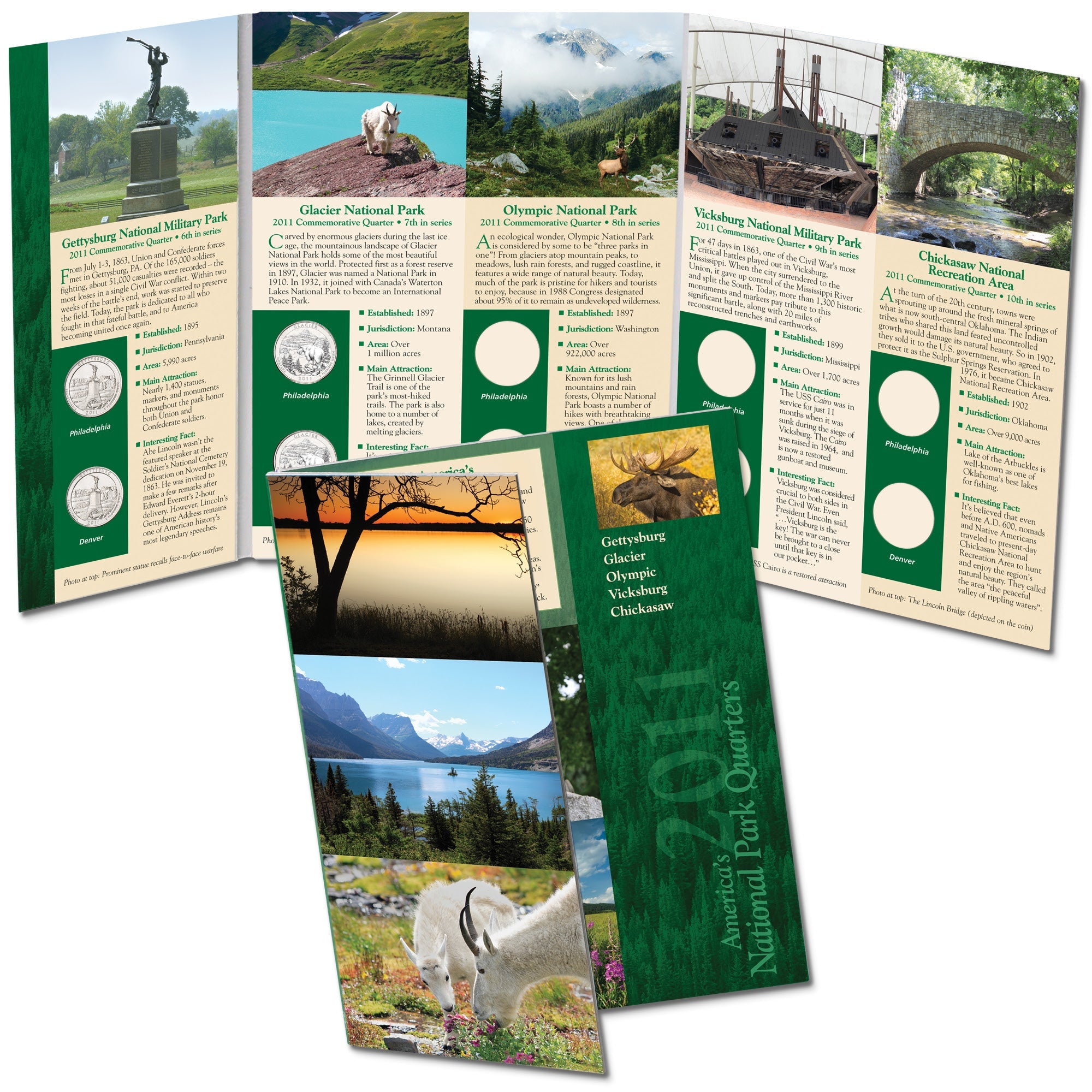 2011 America's National Park Quarter Series Colorful Folder Littleton