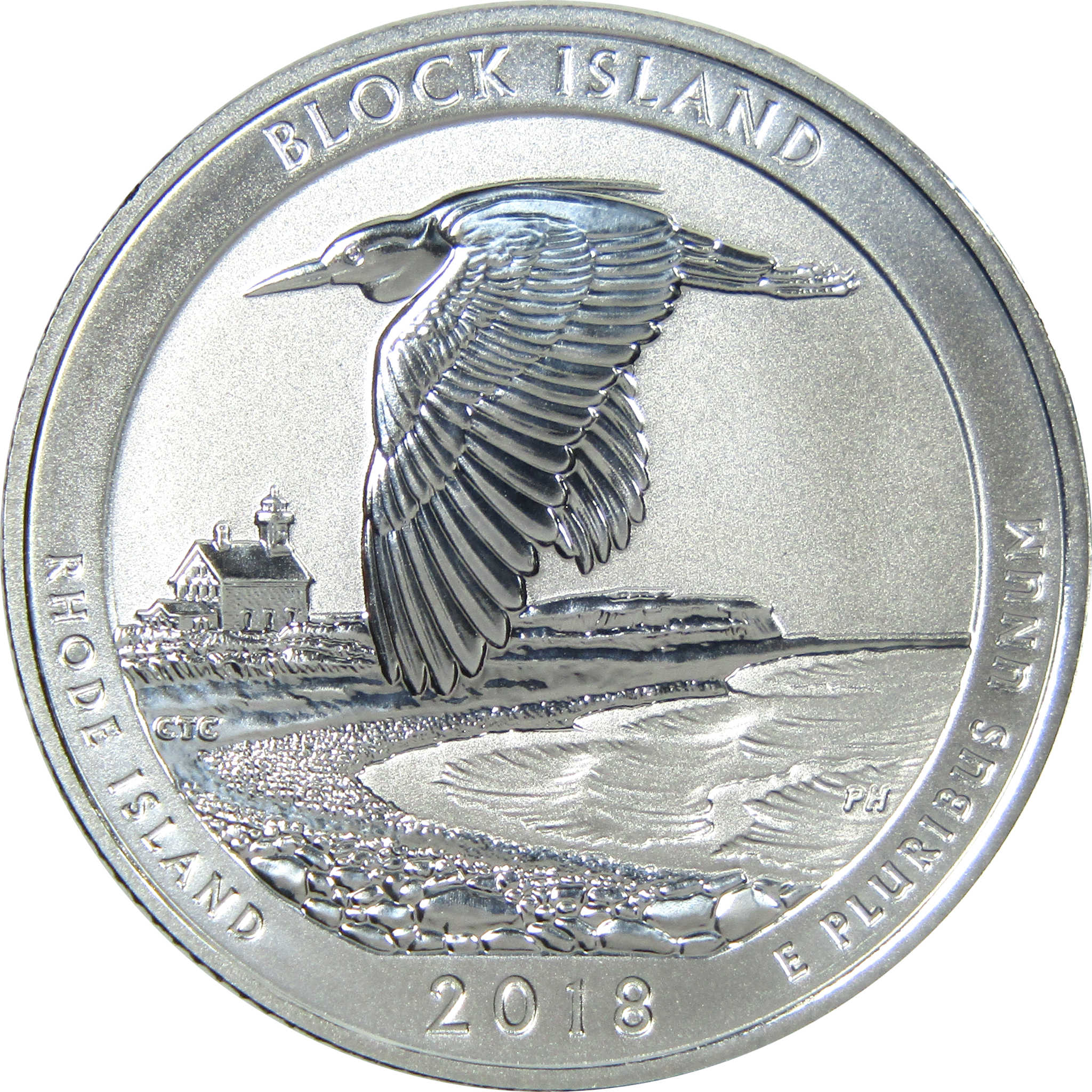 2018 S Block Island National Park Silver 25c Reverse Proof SKU:I14239