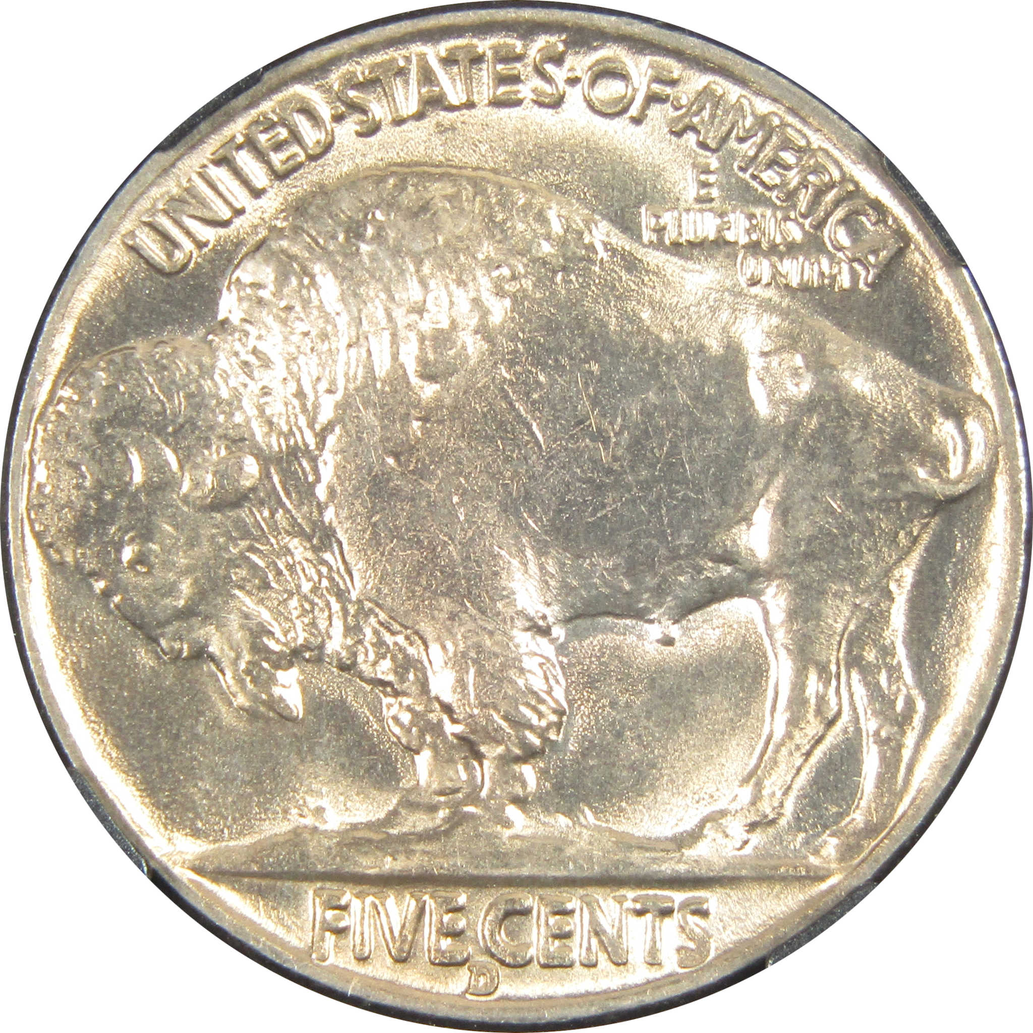 1938 D Buffalo Nickel MS 66 NGC 5c Original Bag Fragment SKU:I14594