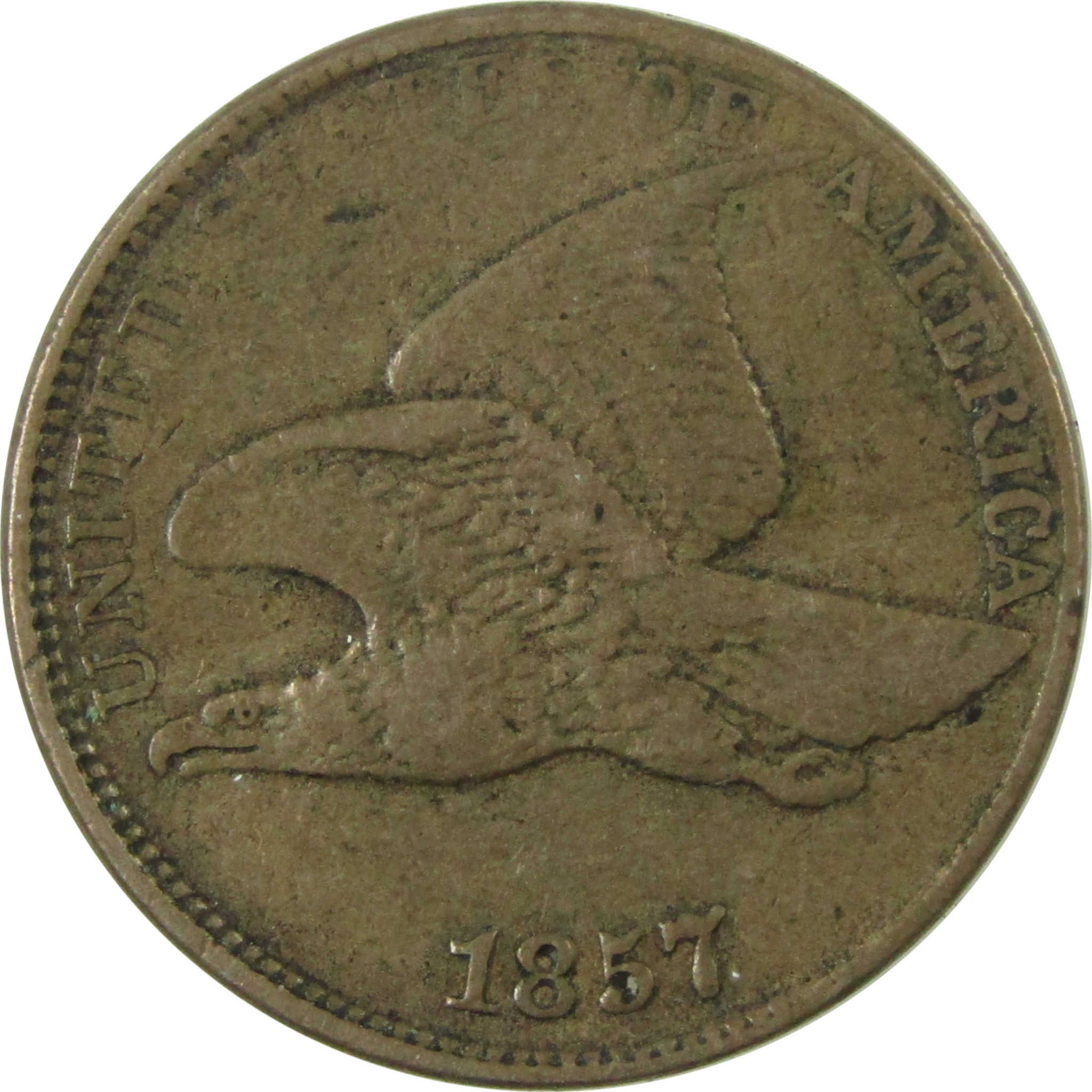 1857 Flying Eagle Cent VF Very Fine Penny 1c Coin SKU:I25374