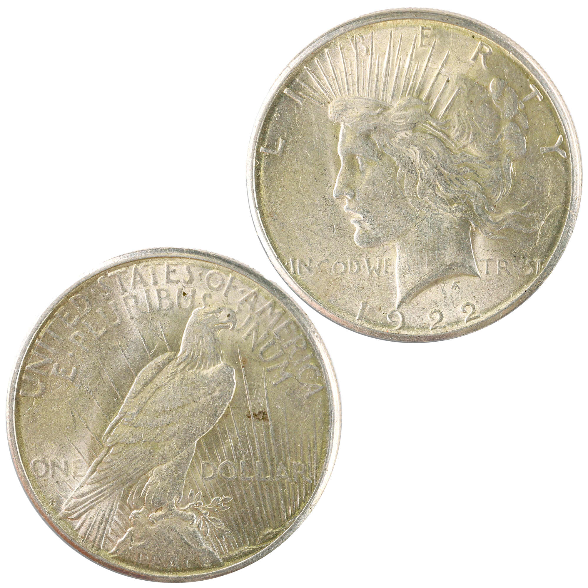 1922 S Peace Dollar AU About Uncirculated Silver $1 Coin SKU:I12078