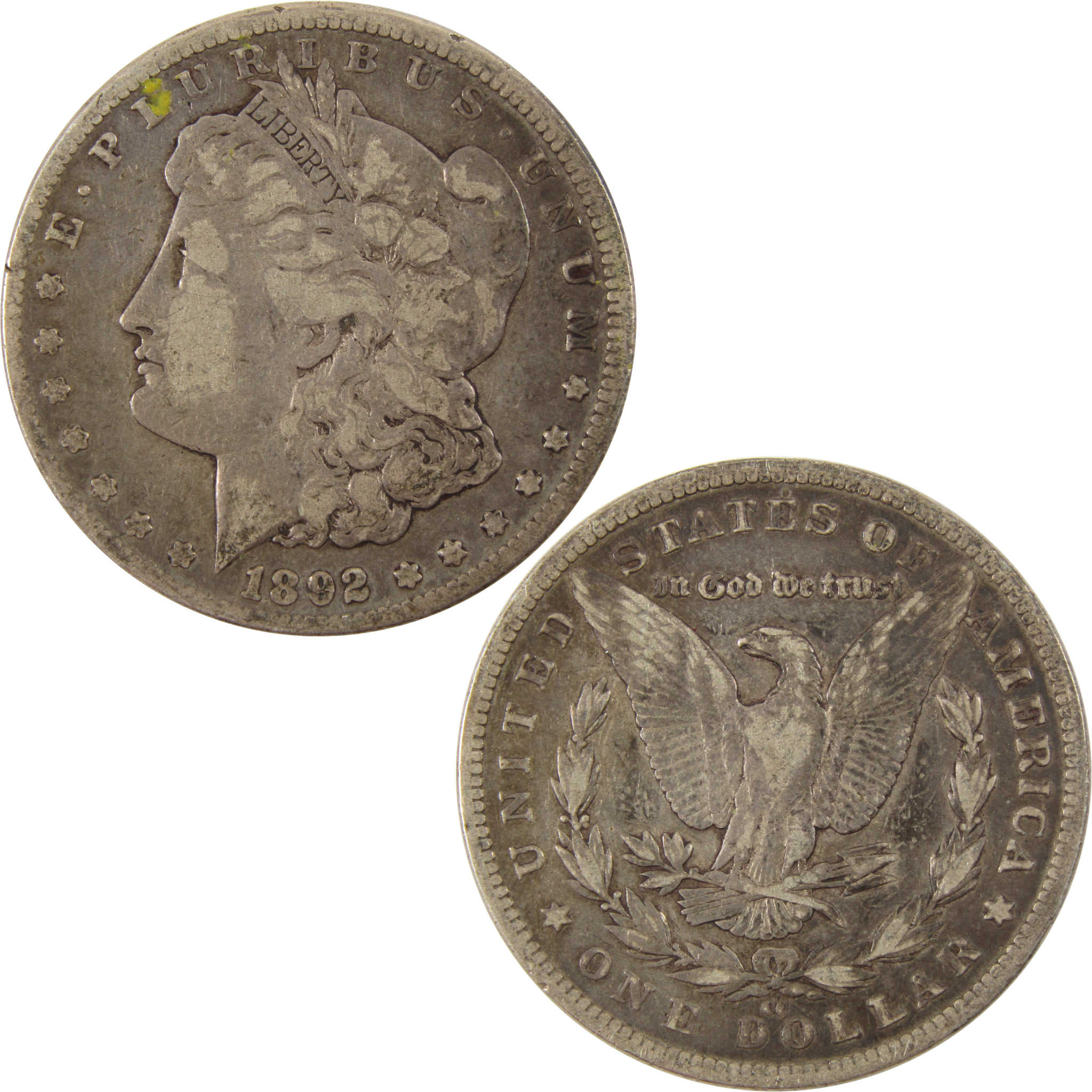 1892 CC Morgan Dollar F Fine 90% Silver $1 Coin SKU:I8053 - Morgan coin - Morgan silver dollar - Morgan silver dollar for sale - Profile Coins &amp; Collectibles