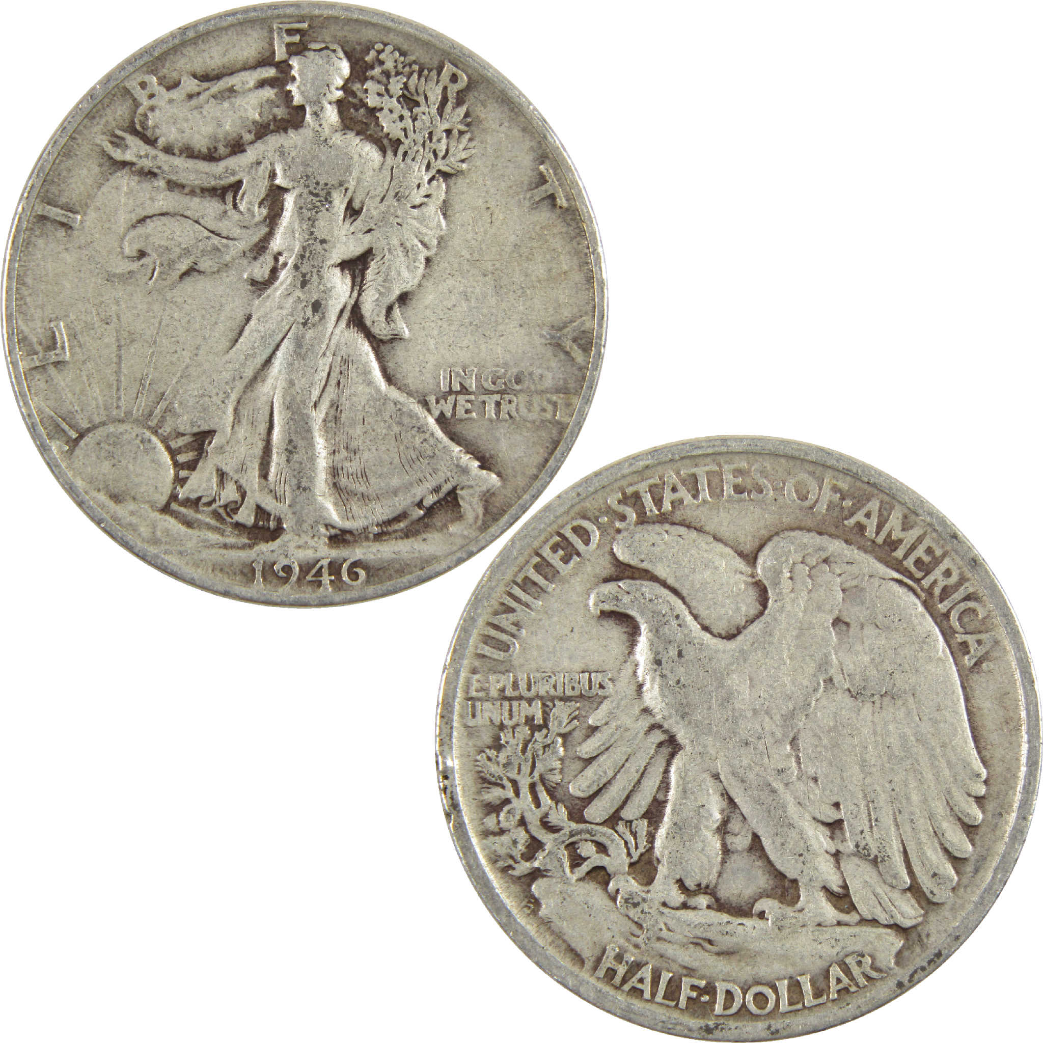 1946 S Liberty Walking Half Dollar VG Very Good Silver 50c Coin