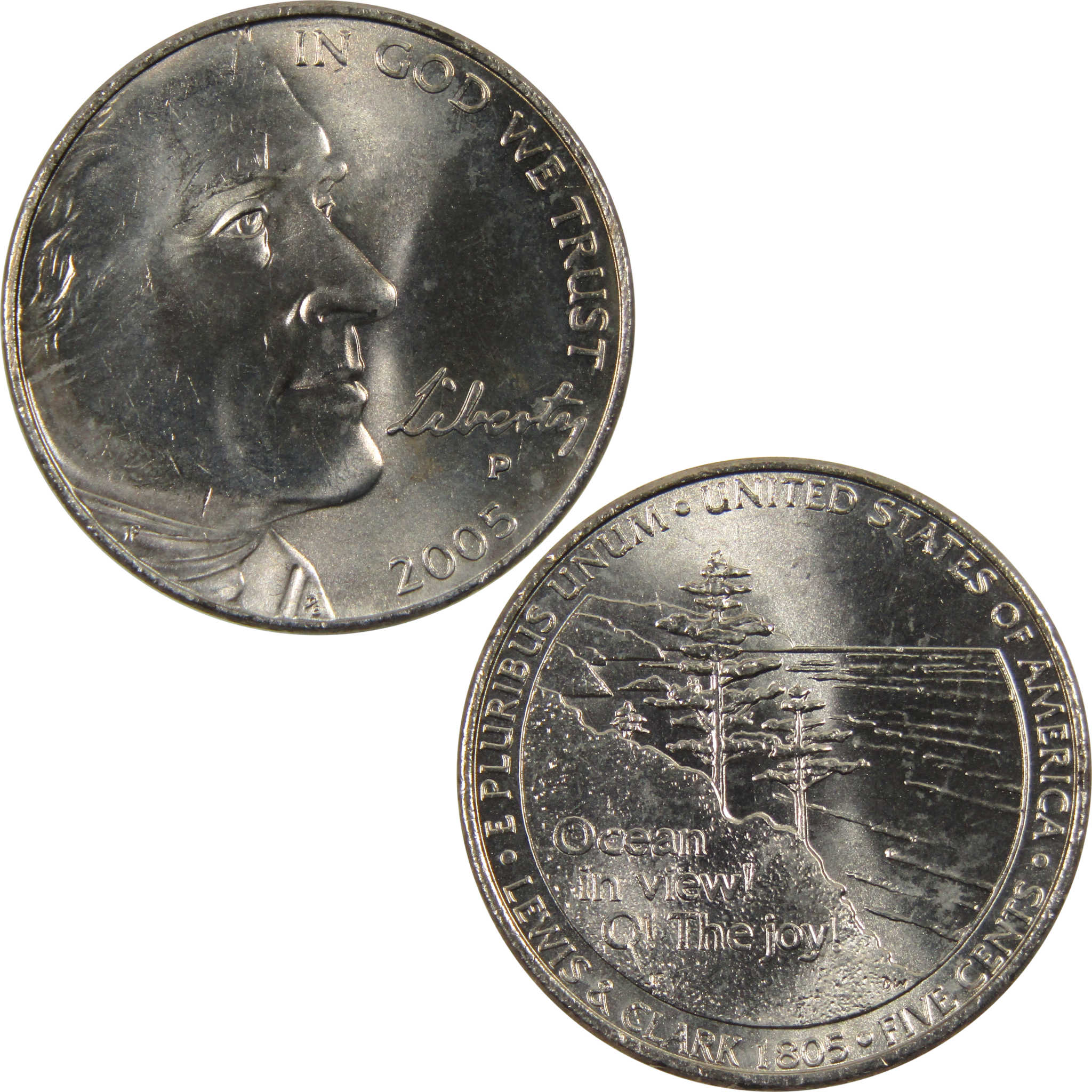 2005 P Ocean in View Jefferson Nickel BU Uncirculated 5c Coin