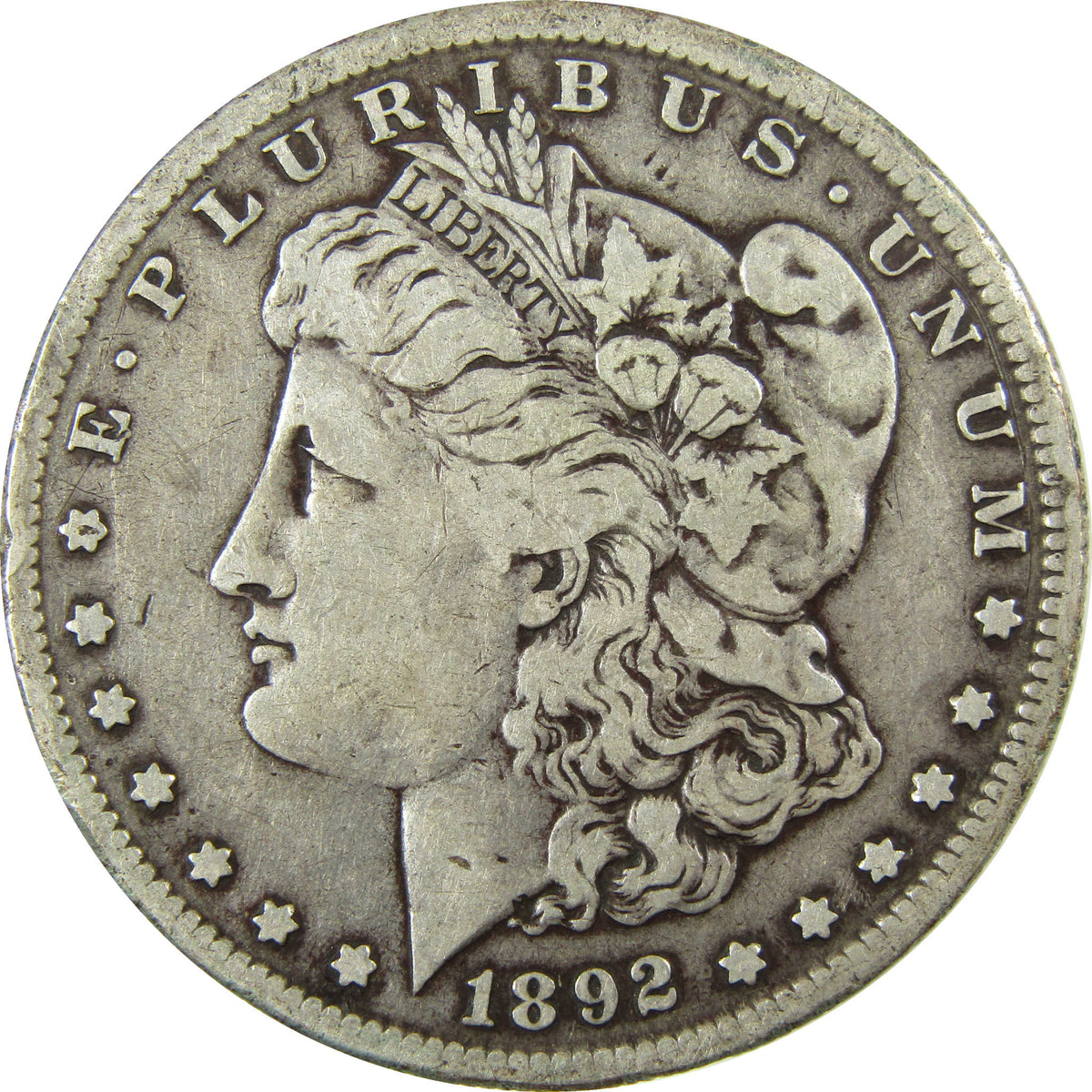 1892 S Morgan Silver Dollar F Fine $1 Coin Collectible SKU:CP1705 - Morgan coin - Morgan silver dollar - Morgan silver dollar for sale - Profile Coins &amp; Collectibles
