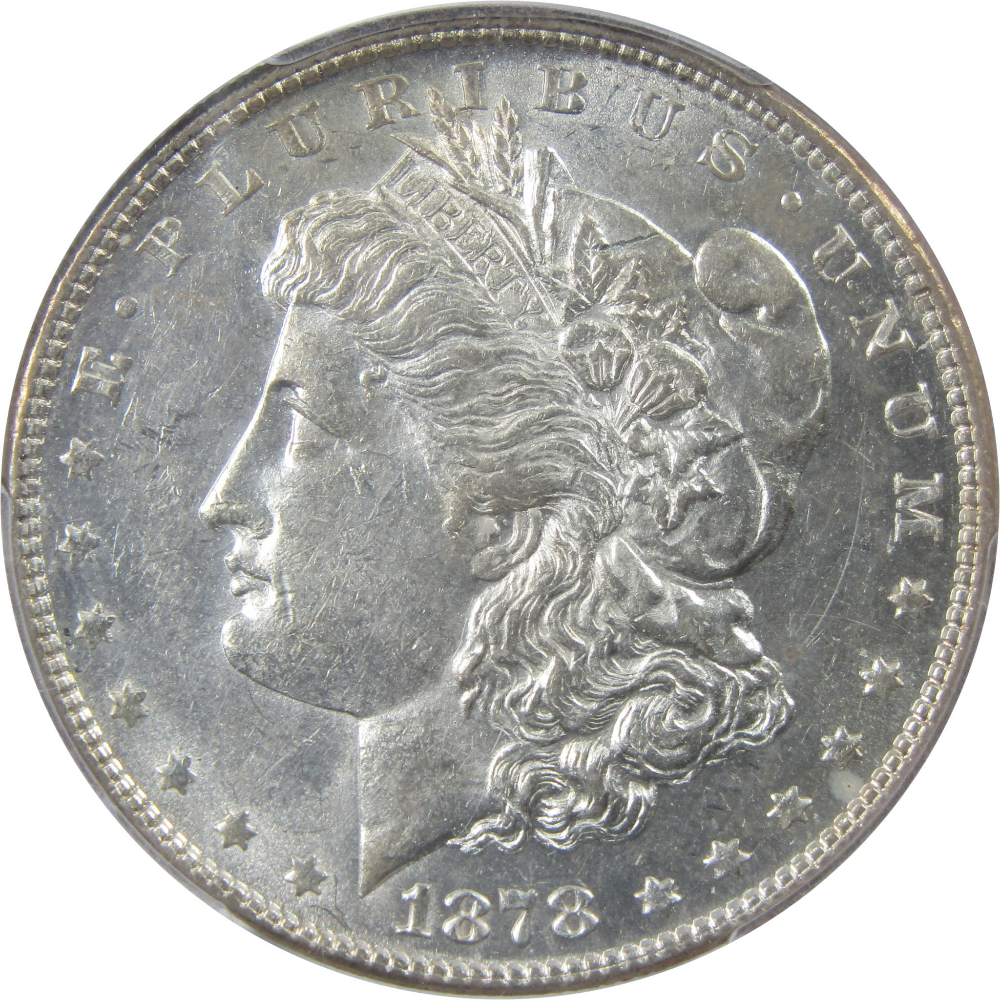 1878 VAM 38 7/5 Morgan Dollar AU 55 PCGS Silver $1 Coin SKU:CPC7163 - Morgan coin - Morgan silver dollar - Morgan silver dollar for sale - Profile Coins &amp; Collectibles