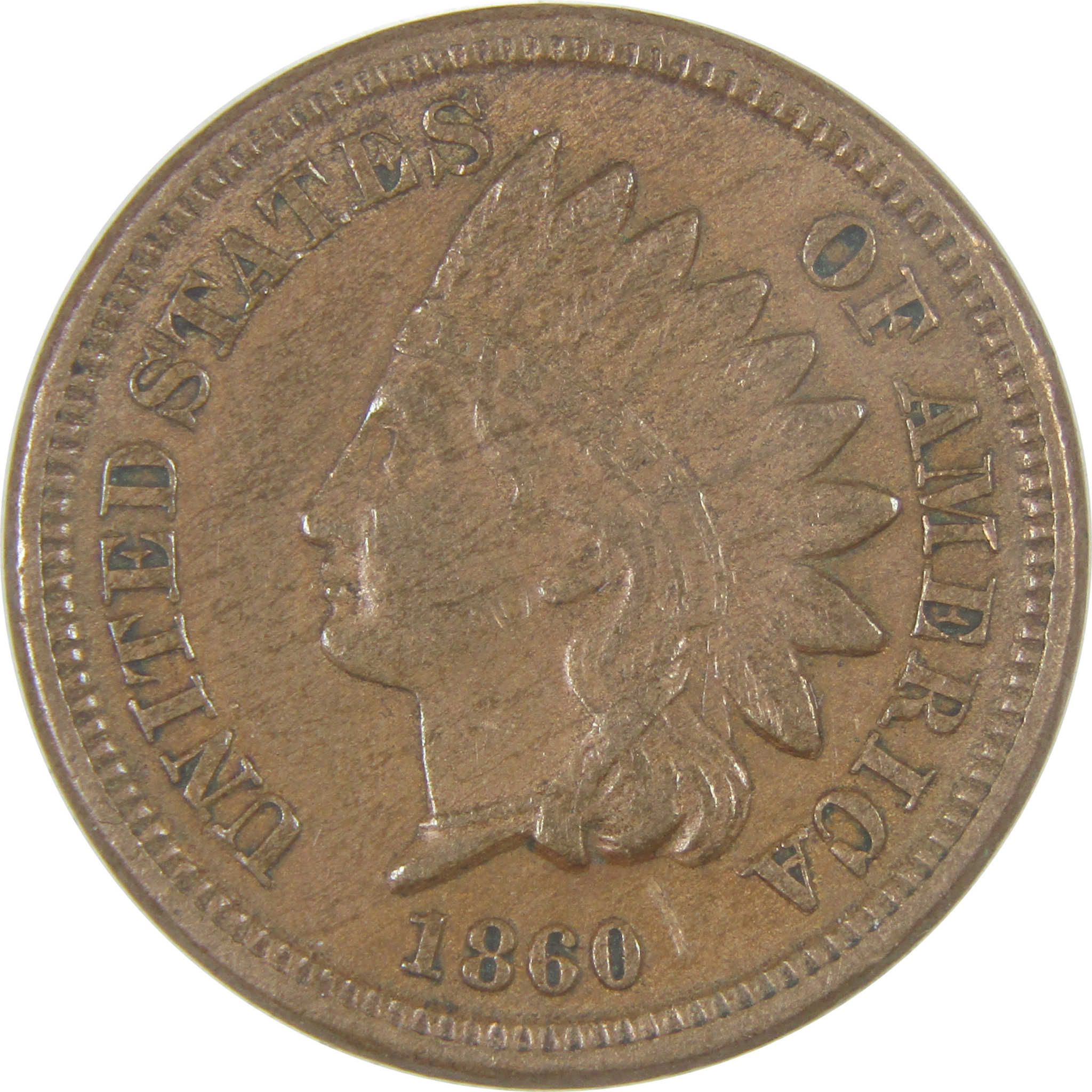 1860 Indian Head Cent XF EF Extremely Fine Penny 1c Coin SKU:I16837