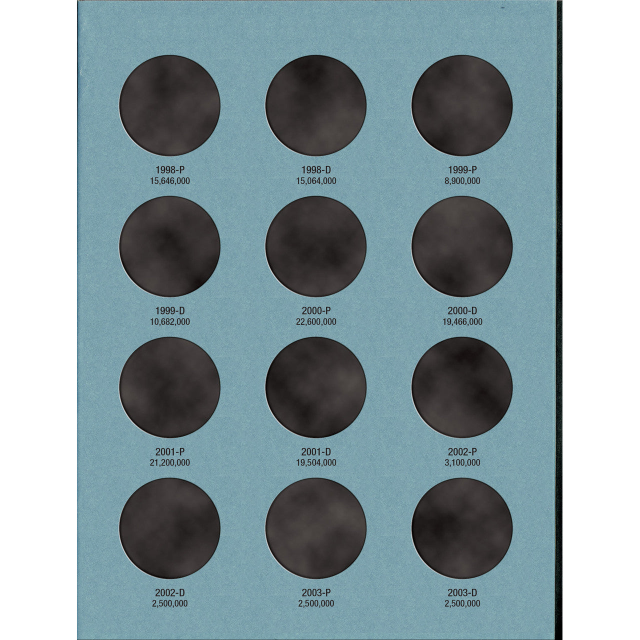 Whitman Kennedy Half Dollar Coin Folder Collection #2 1986-2003
