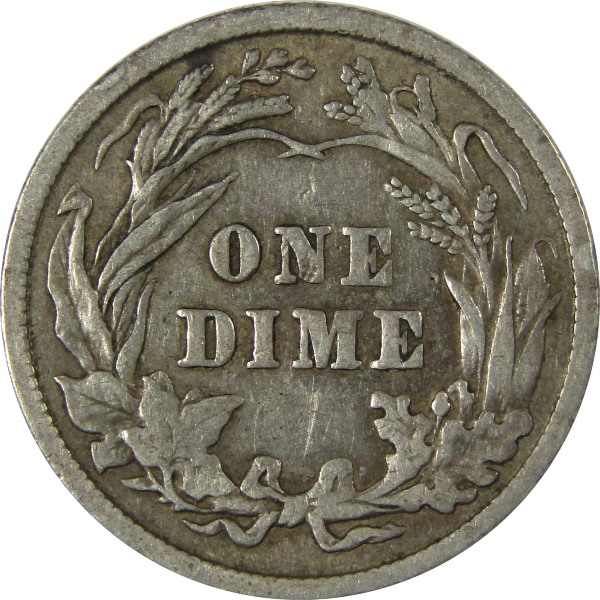 1908 Barber Silver Dime VF Very Fine Details 10c Coin SKU:CP1010
