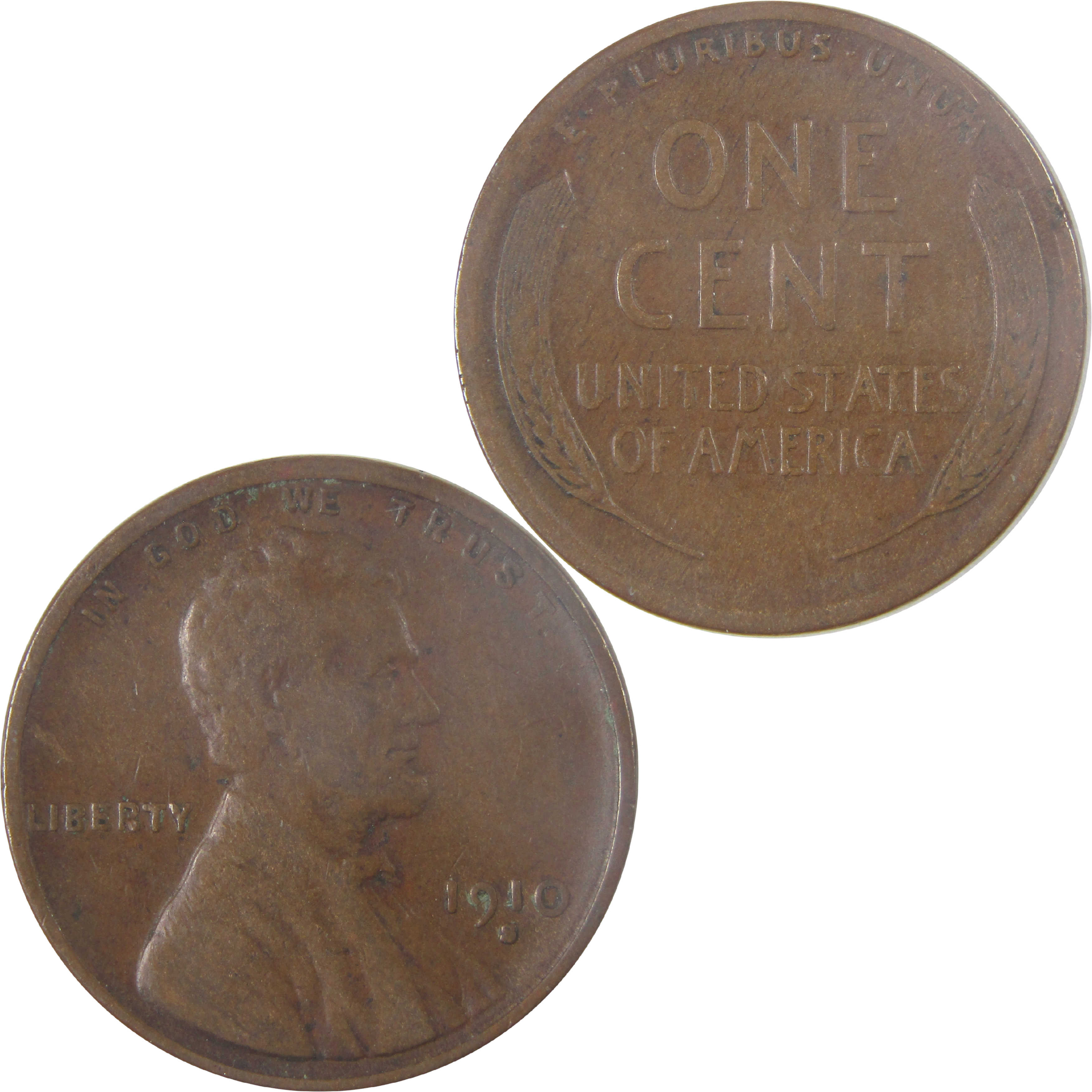 1910 S Lincoln Wheat Cent VF Very Fine Penny 1c Coin SKU:I17045