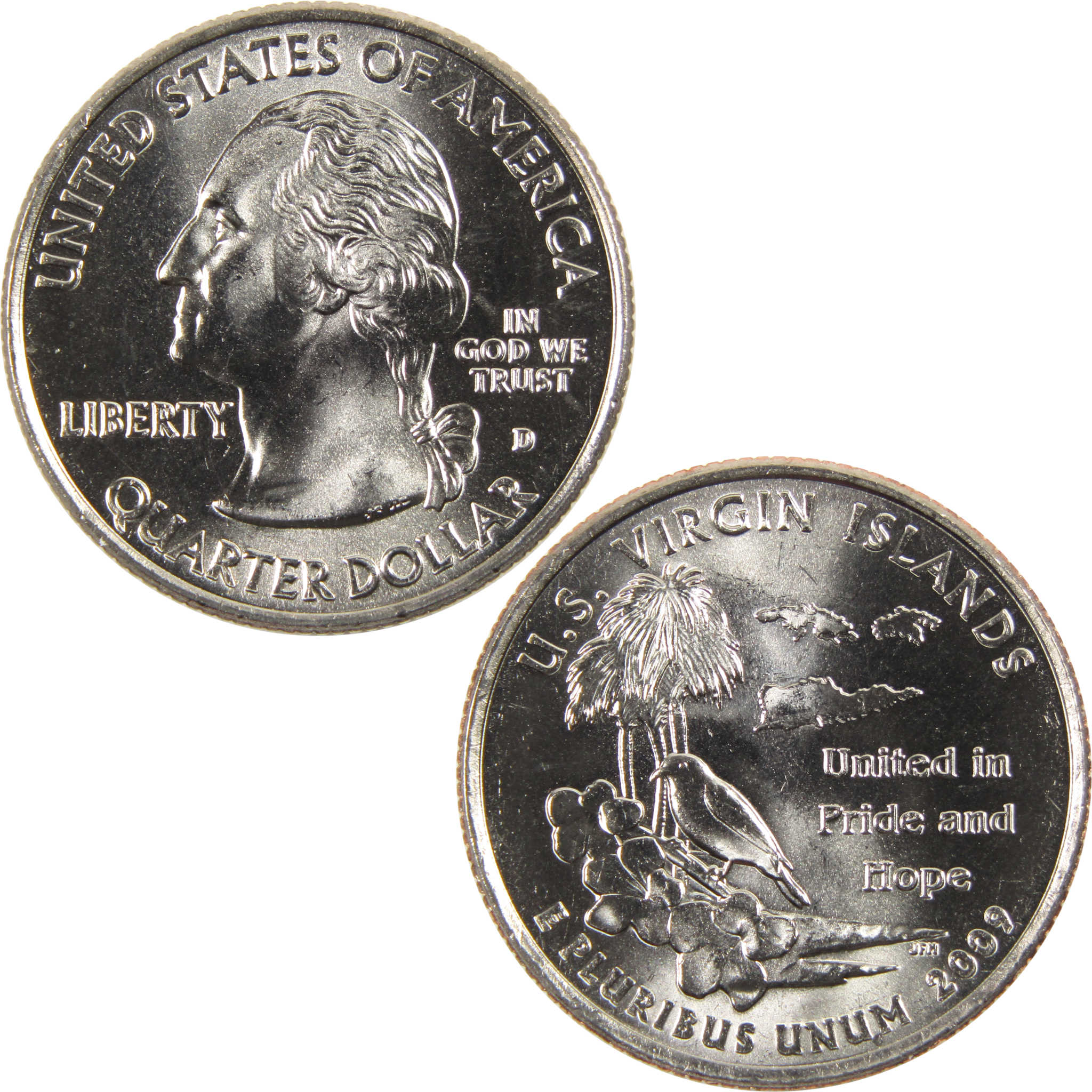 2009 D U.S Virgin Island Territories Quarter BU Uncirculated Clad 25c