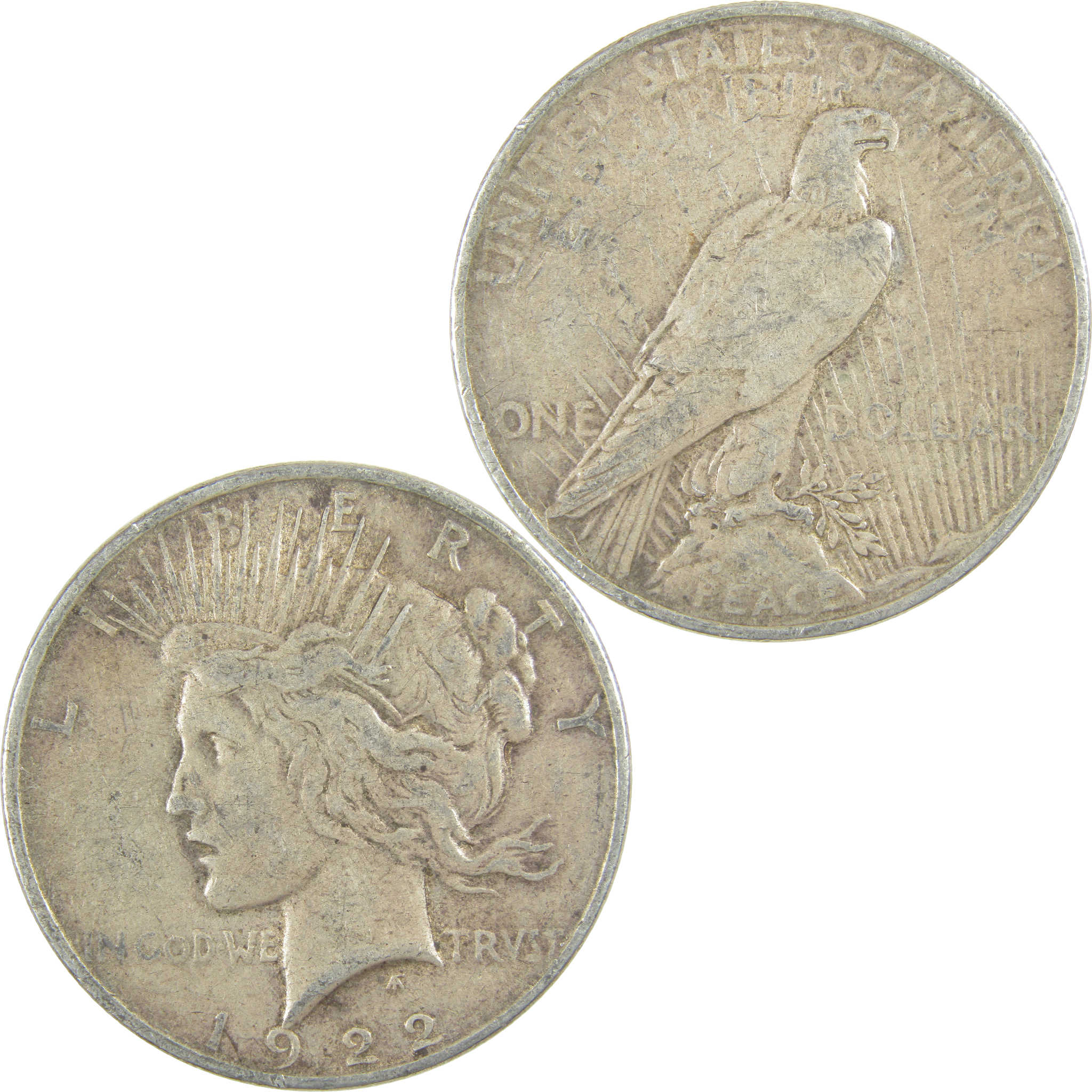 1922 Peace Dollar F Fine Silver $1 Coin