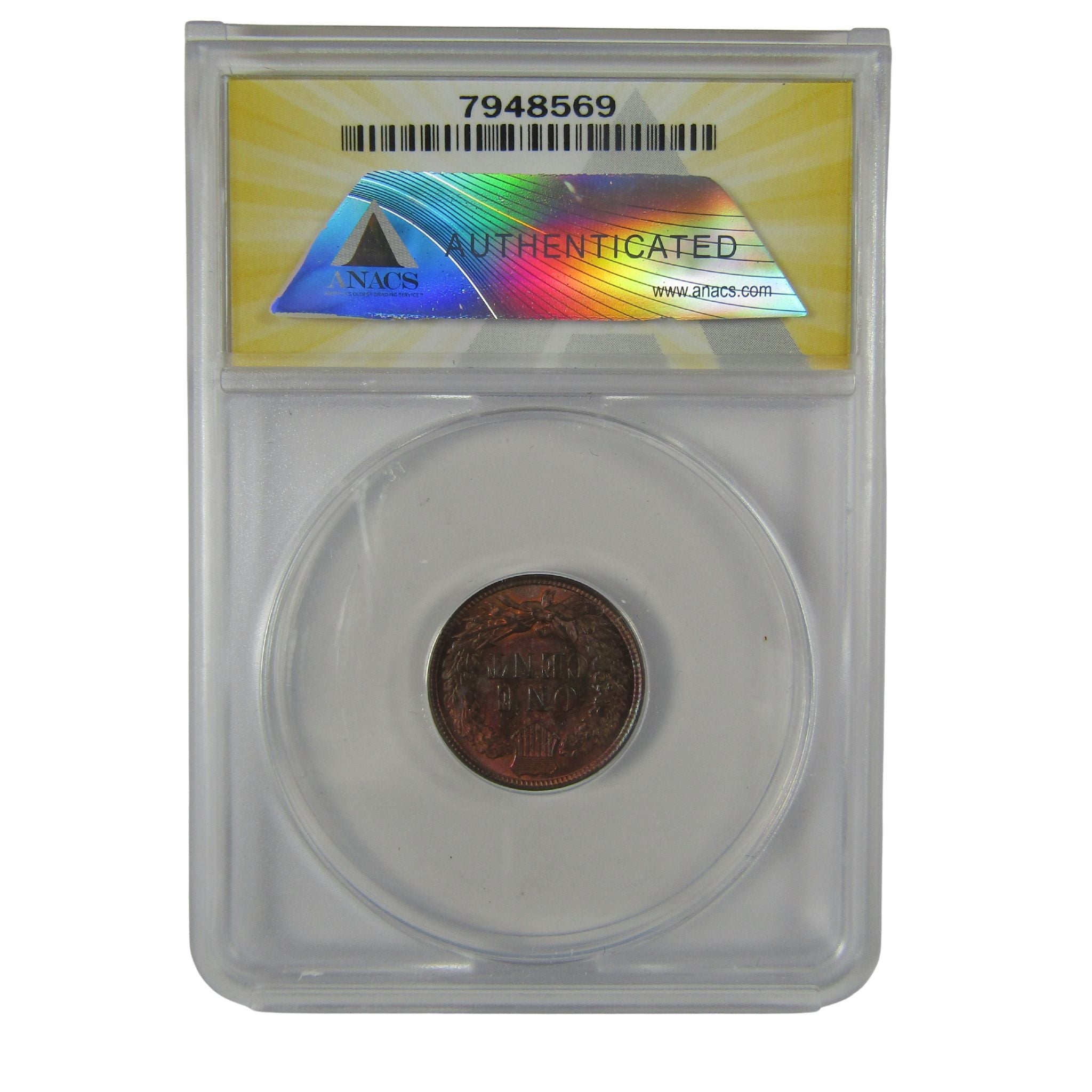 1907 Indian Head Cent MS 63 RB ANACS Penny Uncirculated SKU:I23018