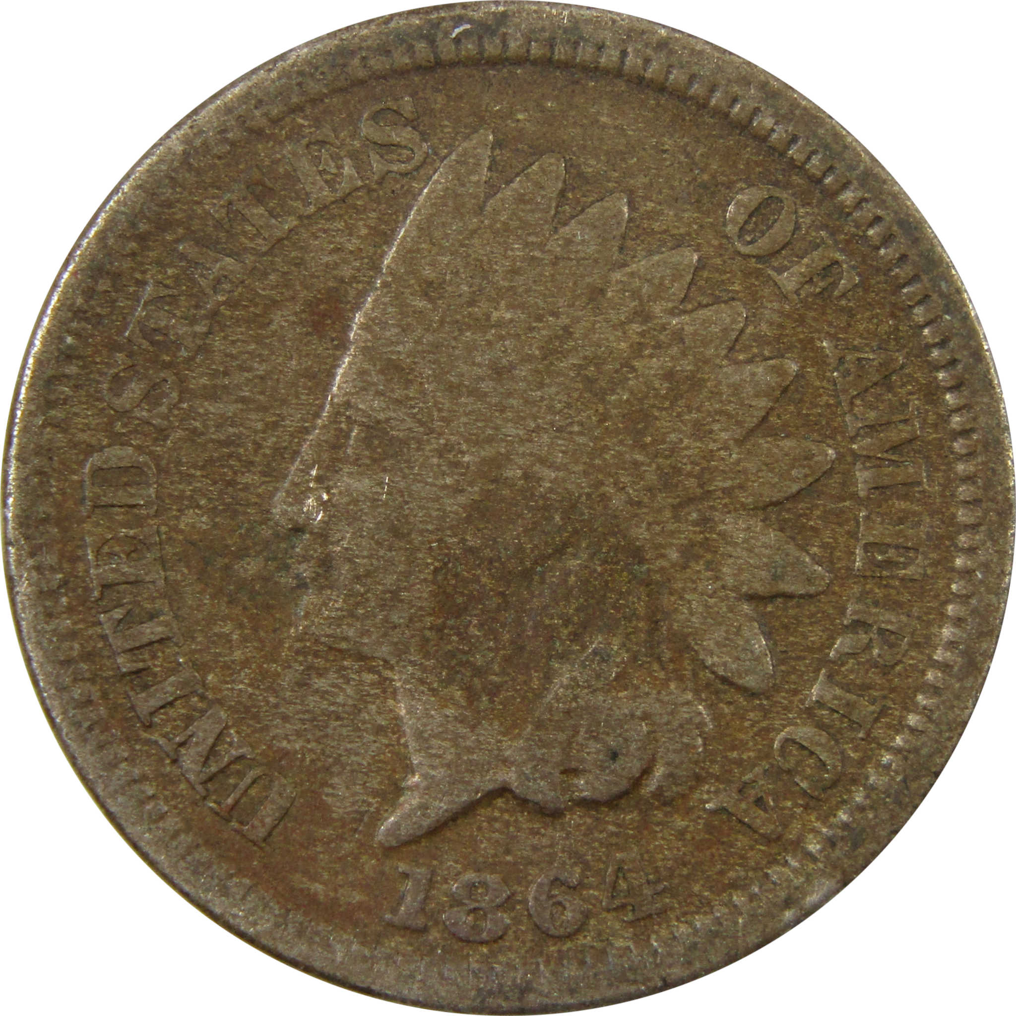 1864 Indian Head Copper-Nickel Cent G Good Penny 1c Coin SKU:CP1120