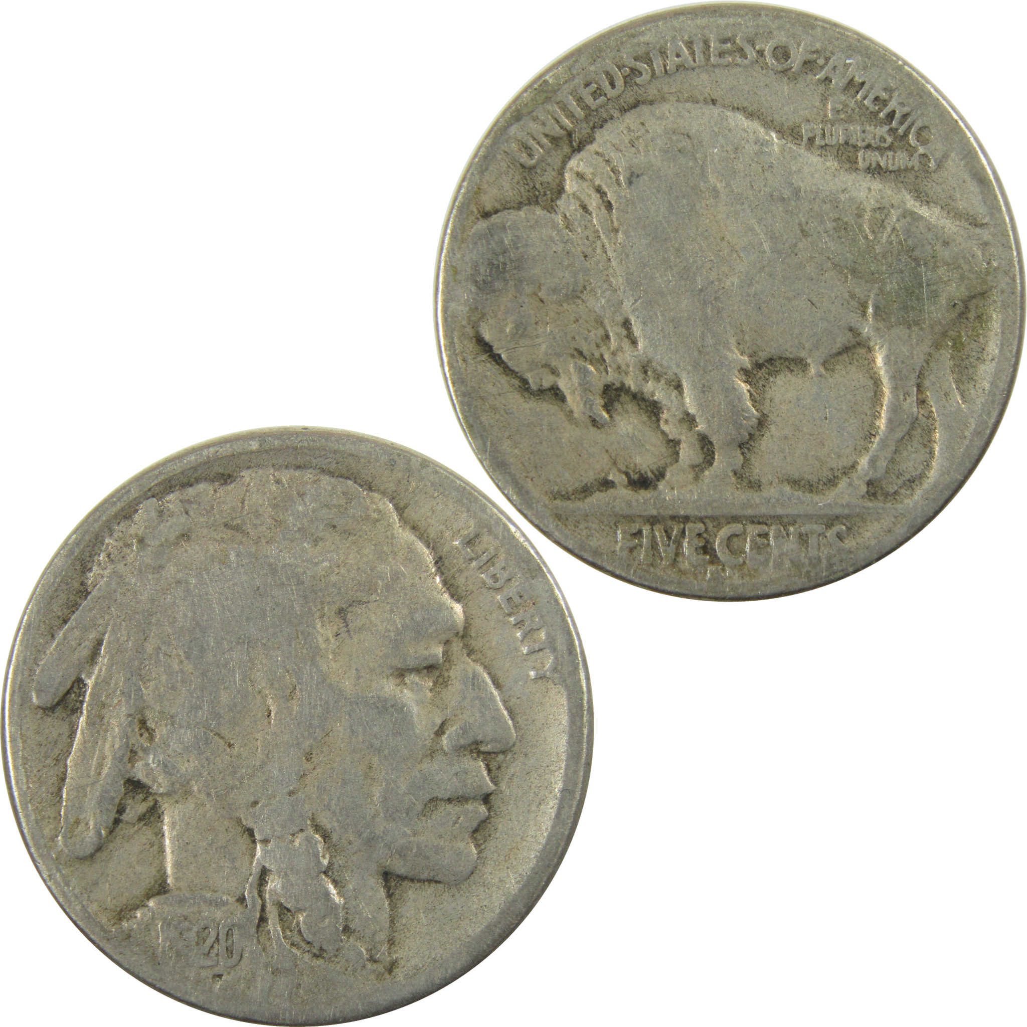 1920 S Indian Head Buffalo Nickel VG Very Good 5c Coin SKU:I28215