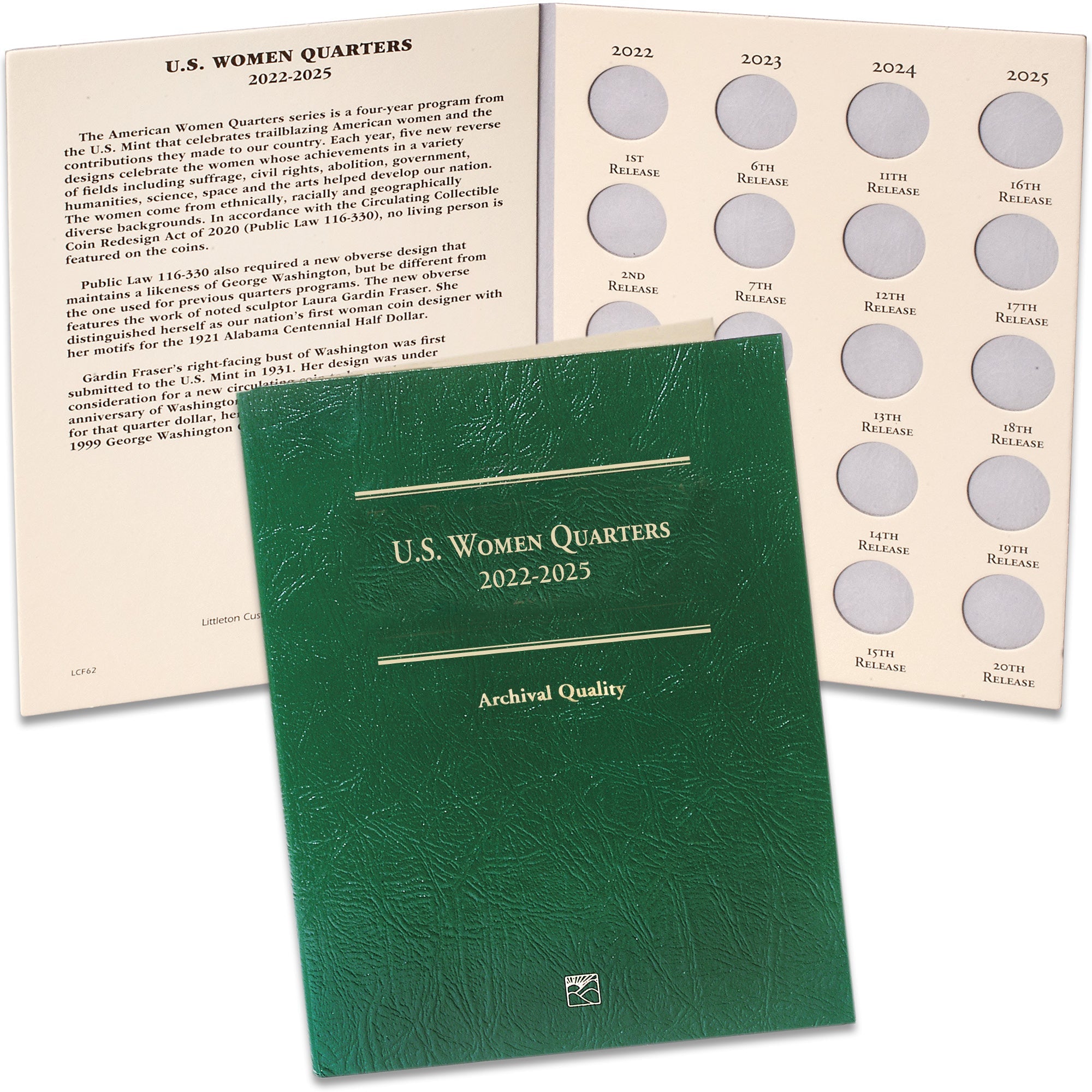 2022-2025 U.S. Women Quarters Folder Littleton Coin Company