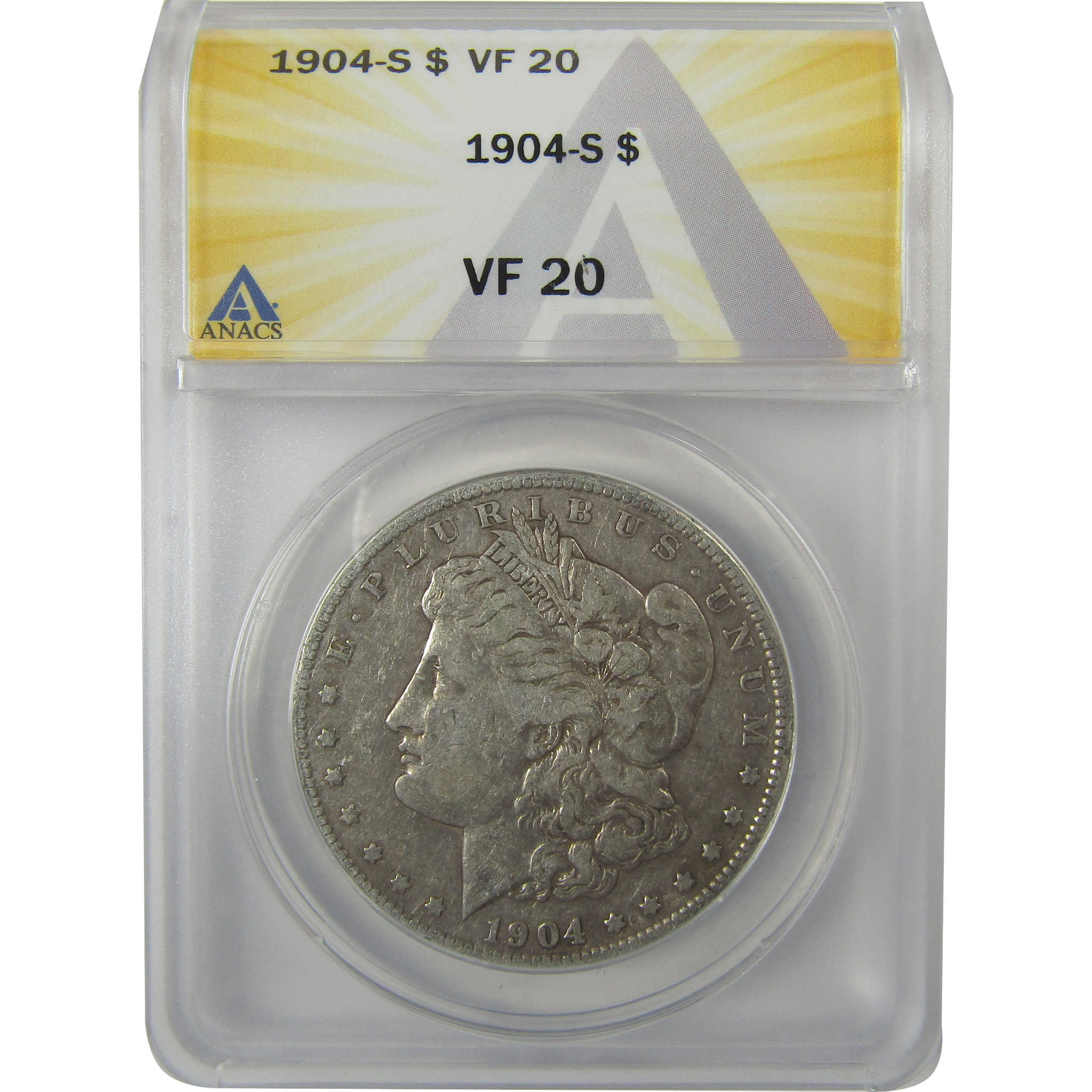 1904 S Morgan Dollar VF 20 ANACS Silver $1 Coin SKU:I21119 - Morgan coin - Morgan silver dollar - Morgan silver dollar for sale - Profile Coins &amp; Collectibles