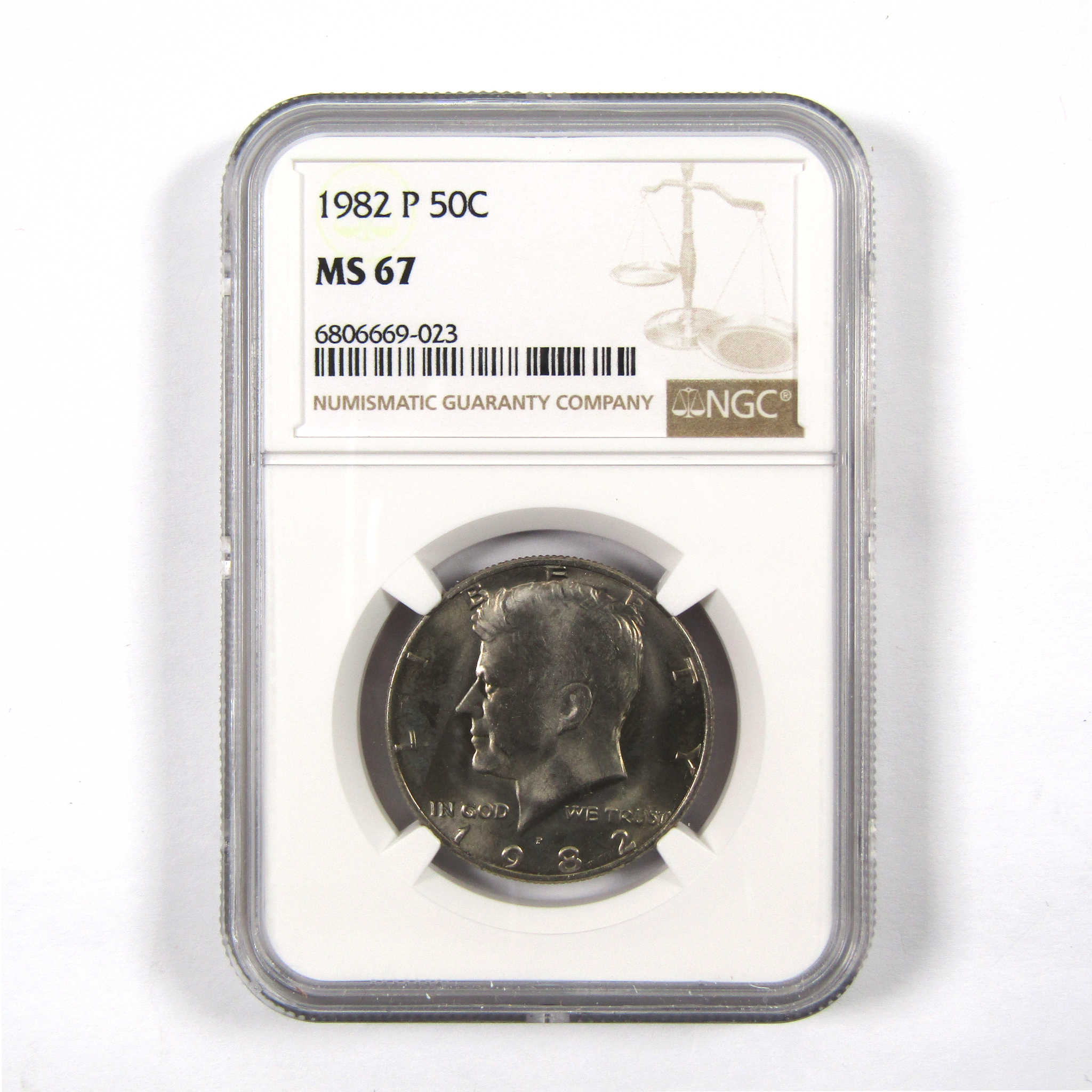 1982 P Kennedy Half Dollar MS 67 NGC Clad 50c Uncirculated SKU:I9756