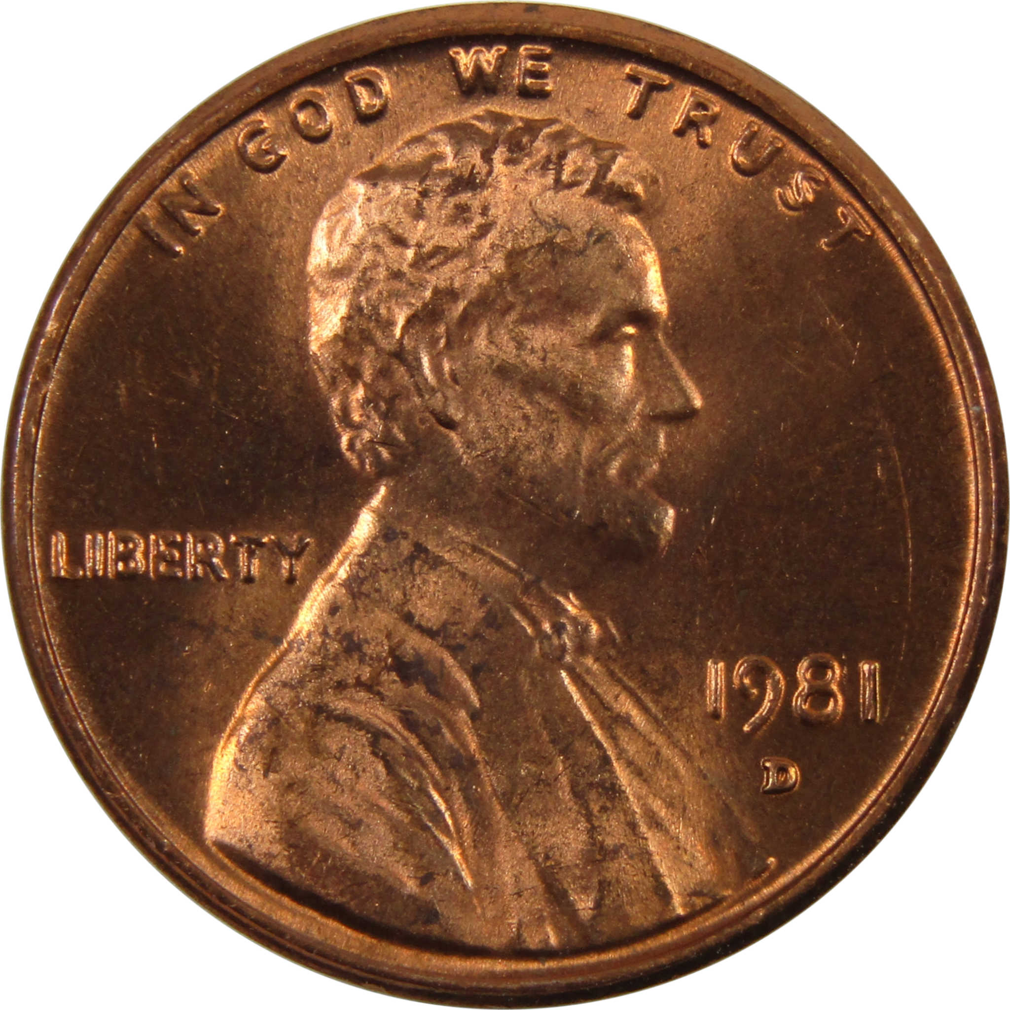 1981 D Lincoln Memorial Cent BU Uncirculated Penny 1c Coin