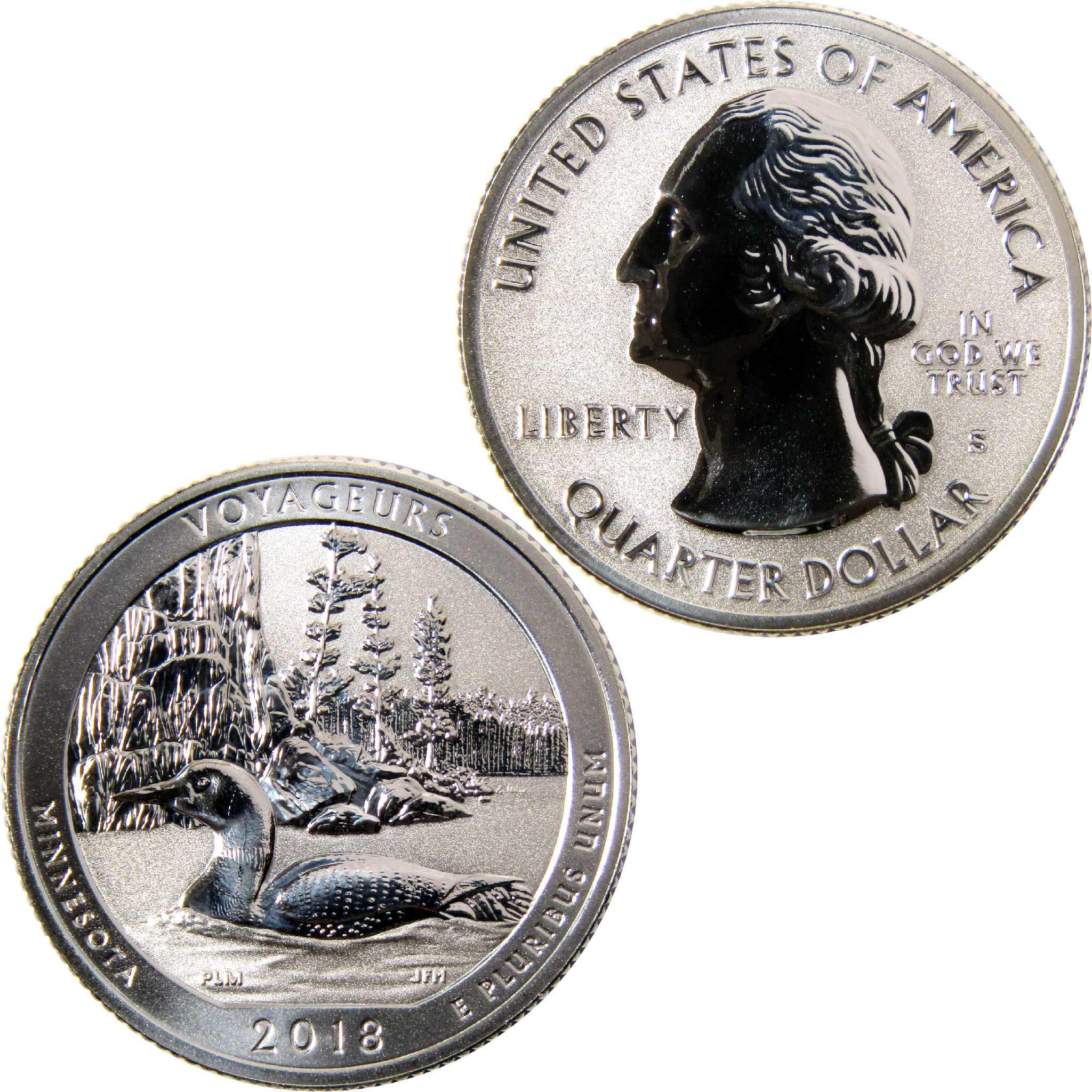 2018 S Voyageurs National Park Quarter Silver 25c Rev PF SKU:I11350