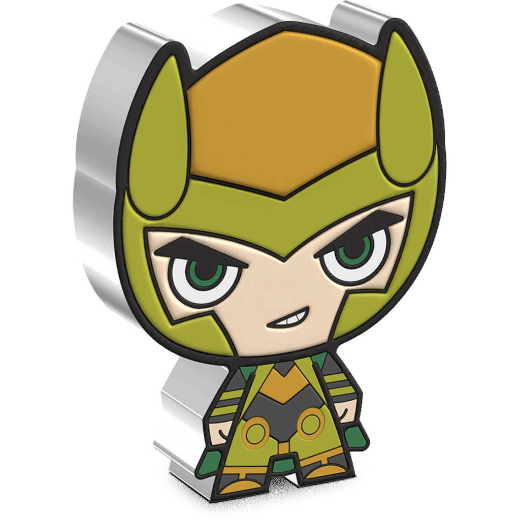 Marvel Loki Chibi 1 oz .999 Silver $2 Proof Coin 2023 COA SKU:OPC152