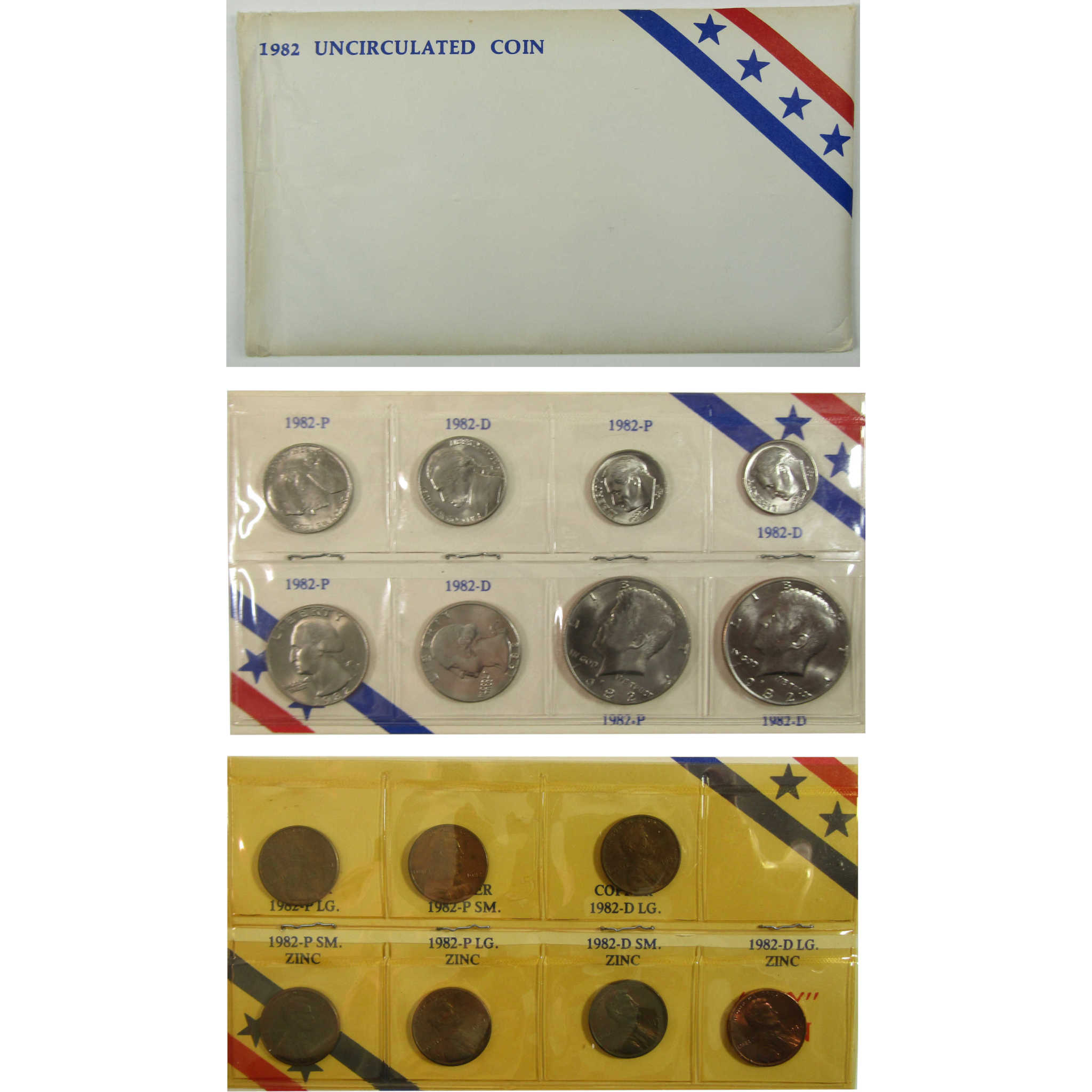 1982 P&D Unofficial 15-Coin Uncirculated Mint Set SKU:I27874