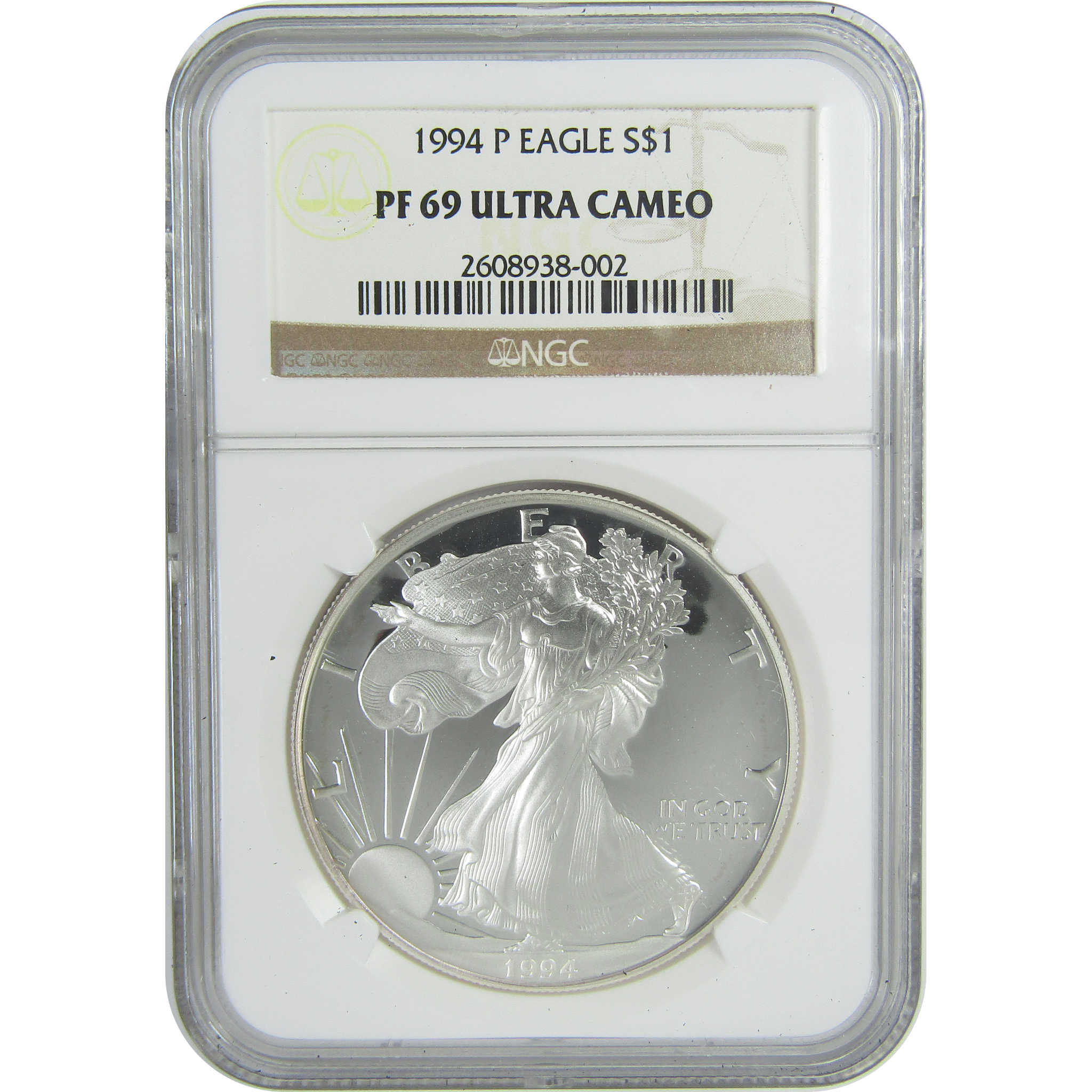 1994 P American Silver Eagle PF 69 UCAM NGC Proof $1 SKU:CPC9471