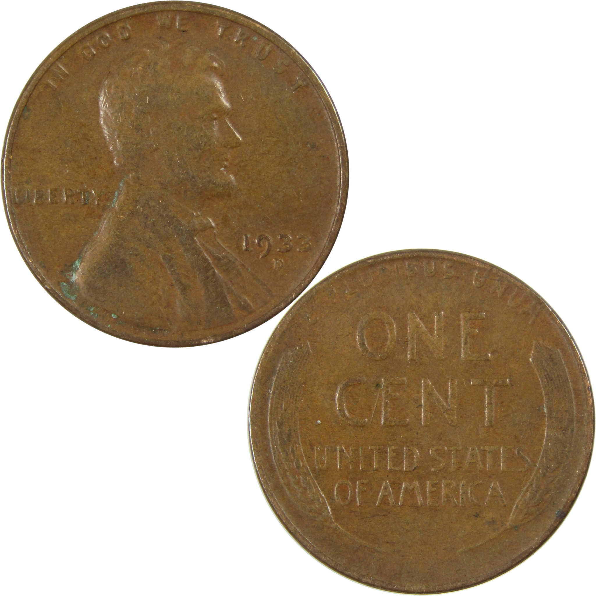 1933 D Lincoln Wheat Cent VF Very Fine Penny 1c Coin SKU:I26783
