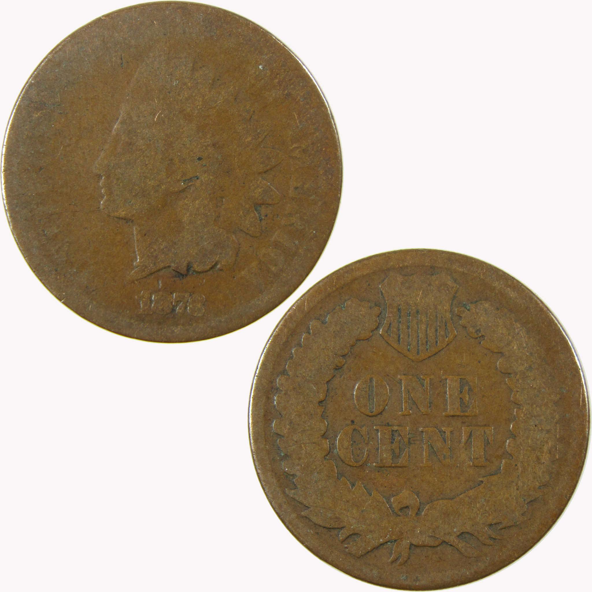 1873 Closed 3 Indian Head Cent AG About Good Penny SKU:I26600