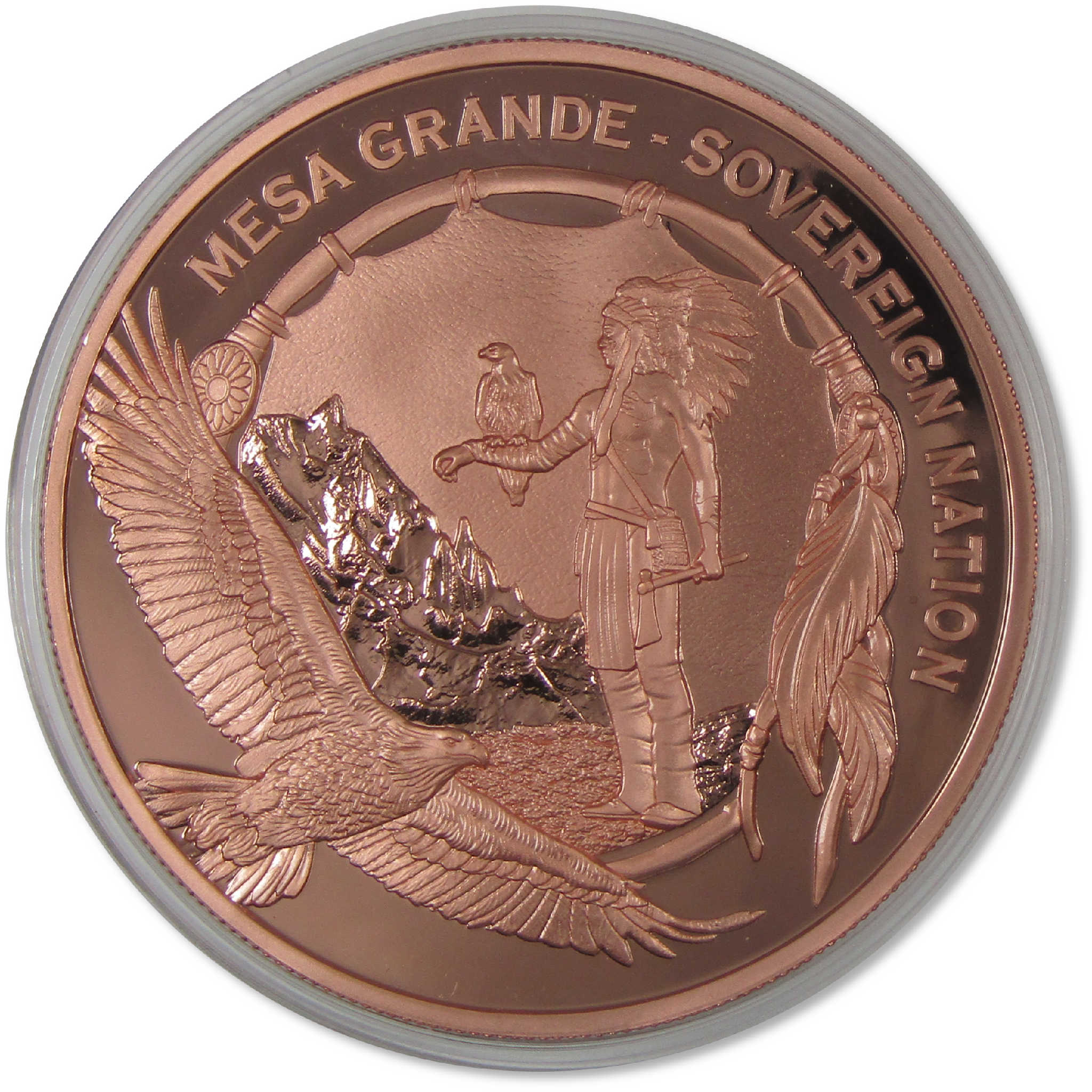 2025 Native American Mesa Grande Iktomi 5oz Copper Proof-Like $1 Coin