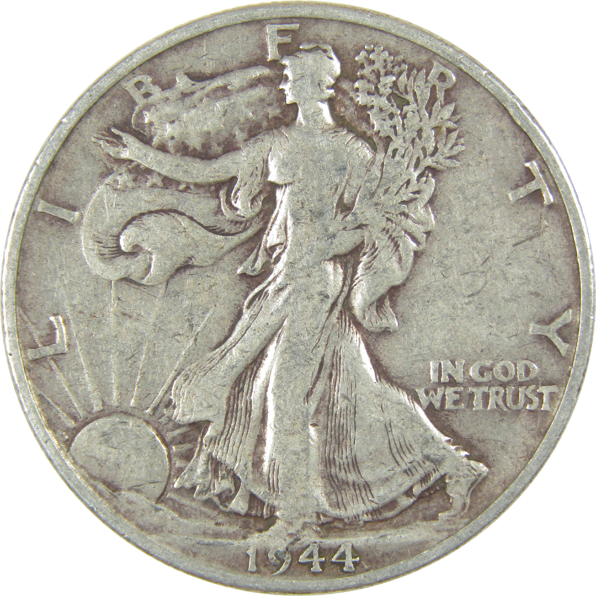 1944 D Liberty Walking Half Dollar G Good Silver 50c Coin