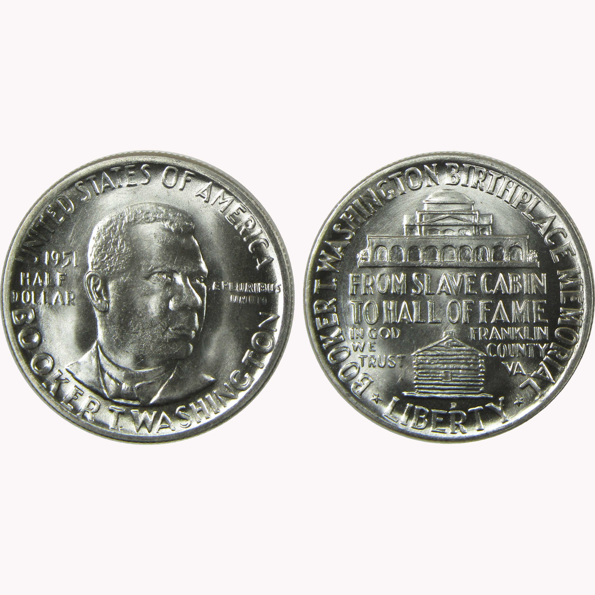 1951 PDS Booker T Washington 50c 3 Coin All Mint Set BU Choice Unc