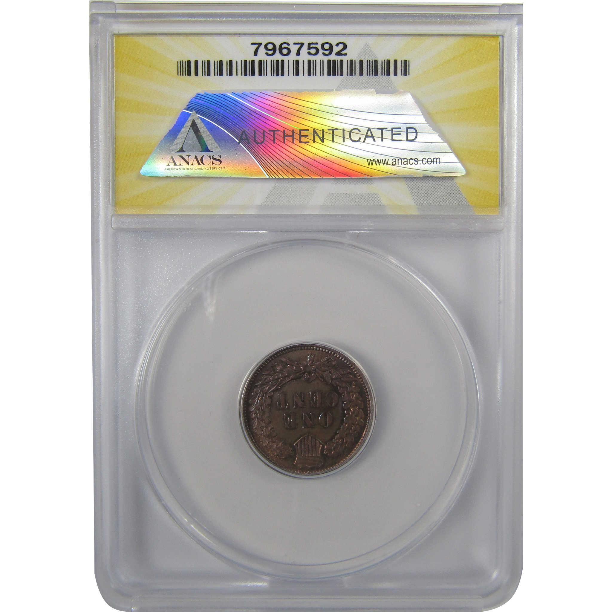 1907 Indian Head Cent MS 62 BN ANACS Penny Uncirculated SKU:I24910
