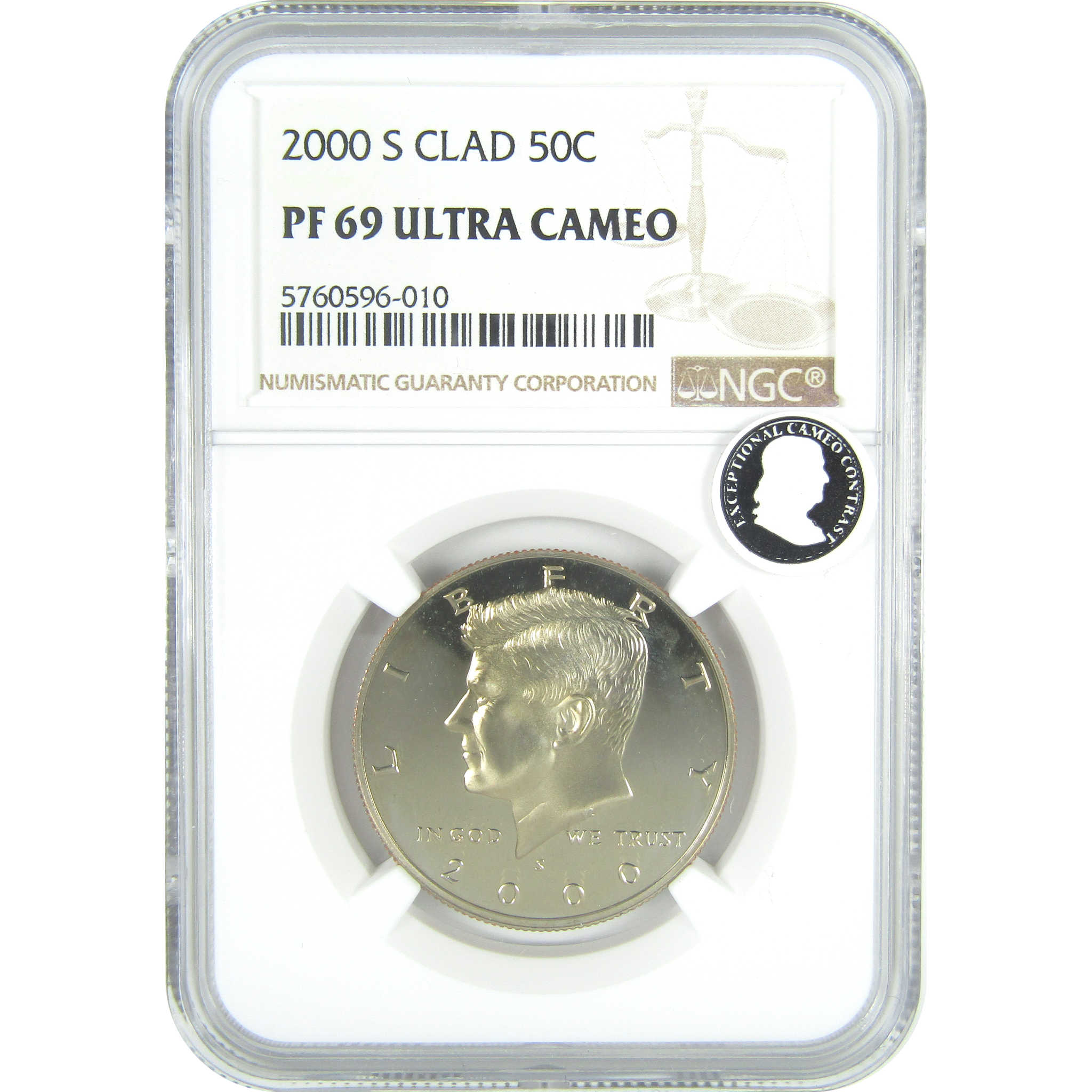 2000 S Kennedy Half Dollar PF 69 UCAM NGC Clad Proof 50c SKU:CPC9607