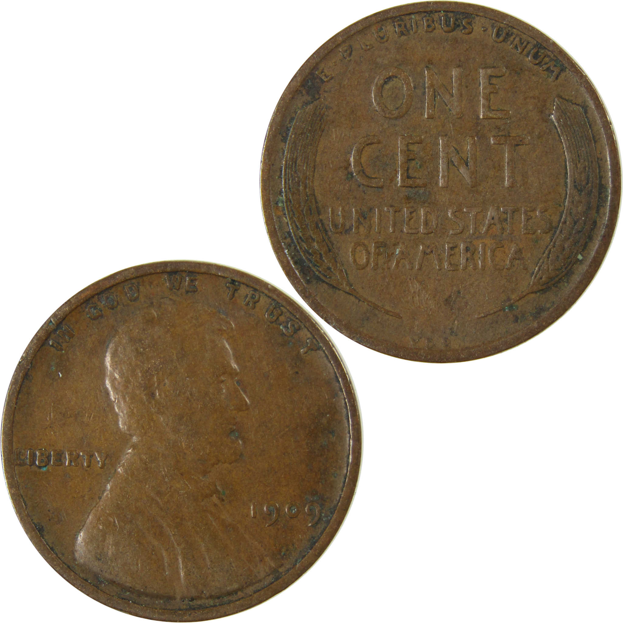 1909 VDB Lincoln Wheat Cent VF Very Fine Details Penny SKU:I26321