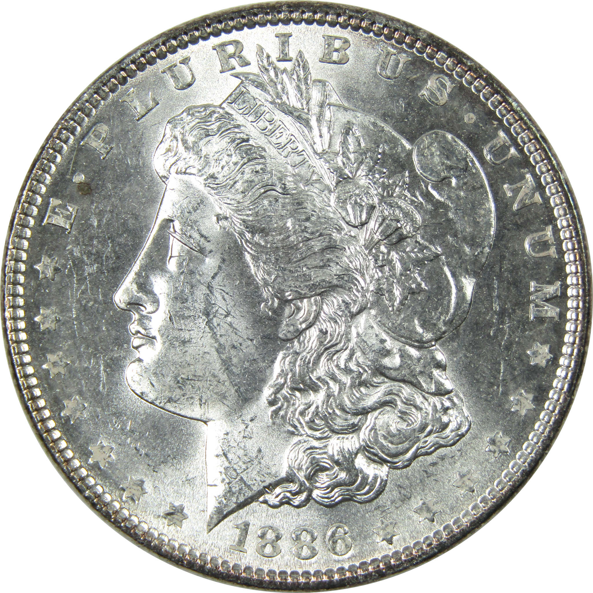 1886 Morgan Dollar Uncirculated Silver $1 Coin SKU:I14935 - Morgan coin - Morgan silver dollar - Morgan silver dollar for sale - Profile Coins &amp; Collectibles