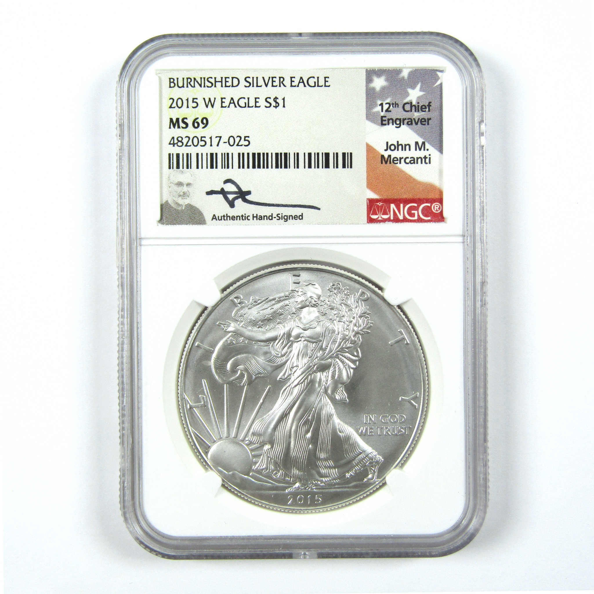 2015 W American Silver Eagle MS 69 NGC $1 Mercanti SKU:CPC7106