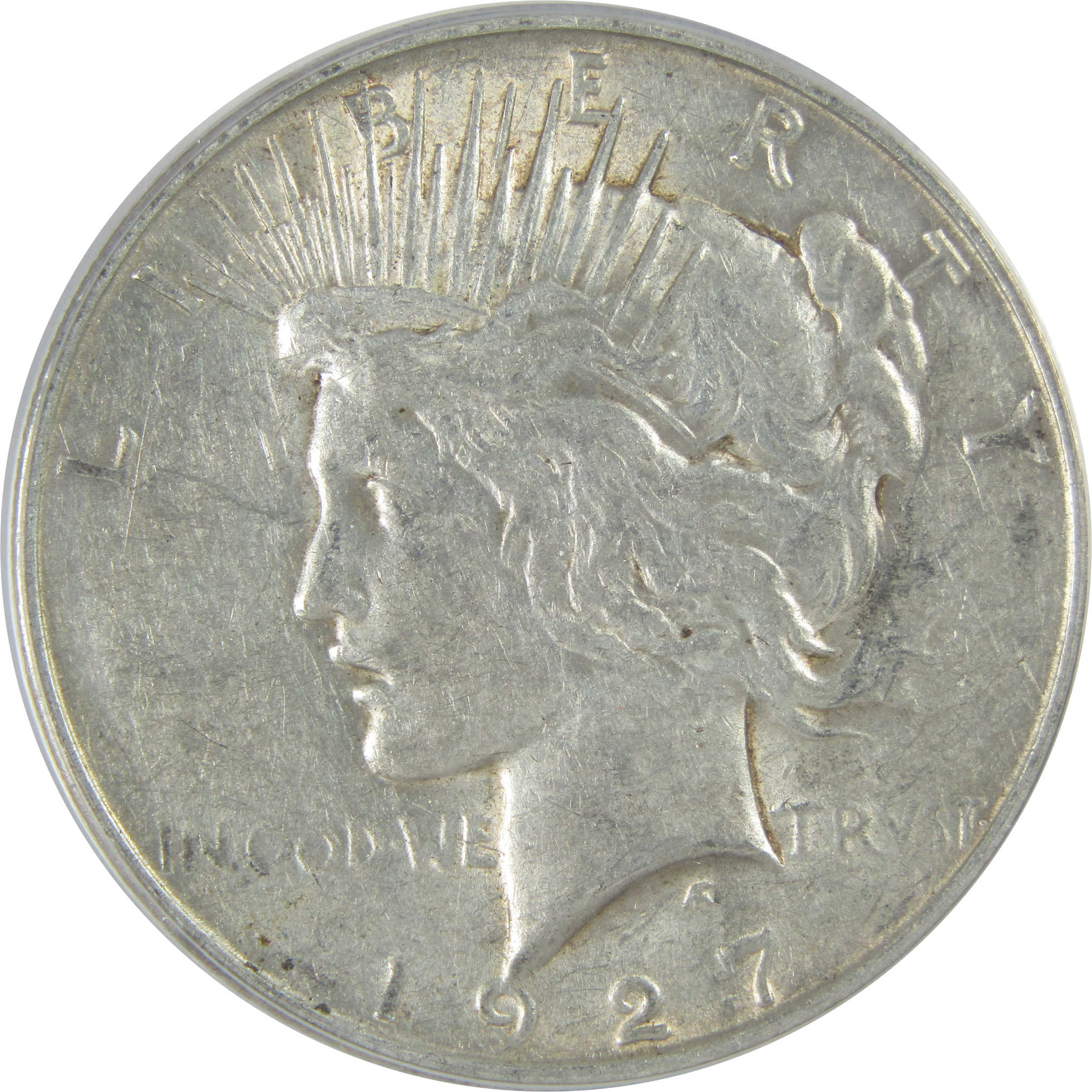 1927 D Peace Dollar EF 45 ANACS Silver $1 Coin SKU:I16392