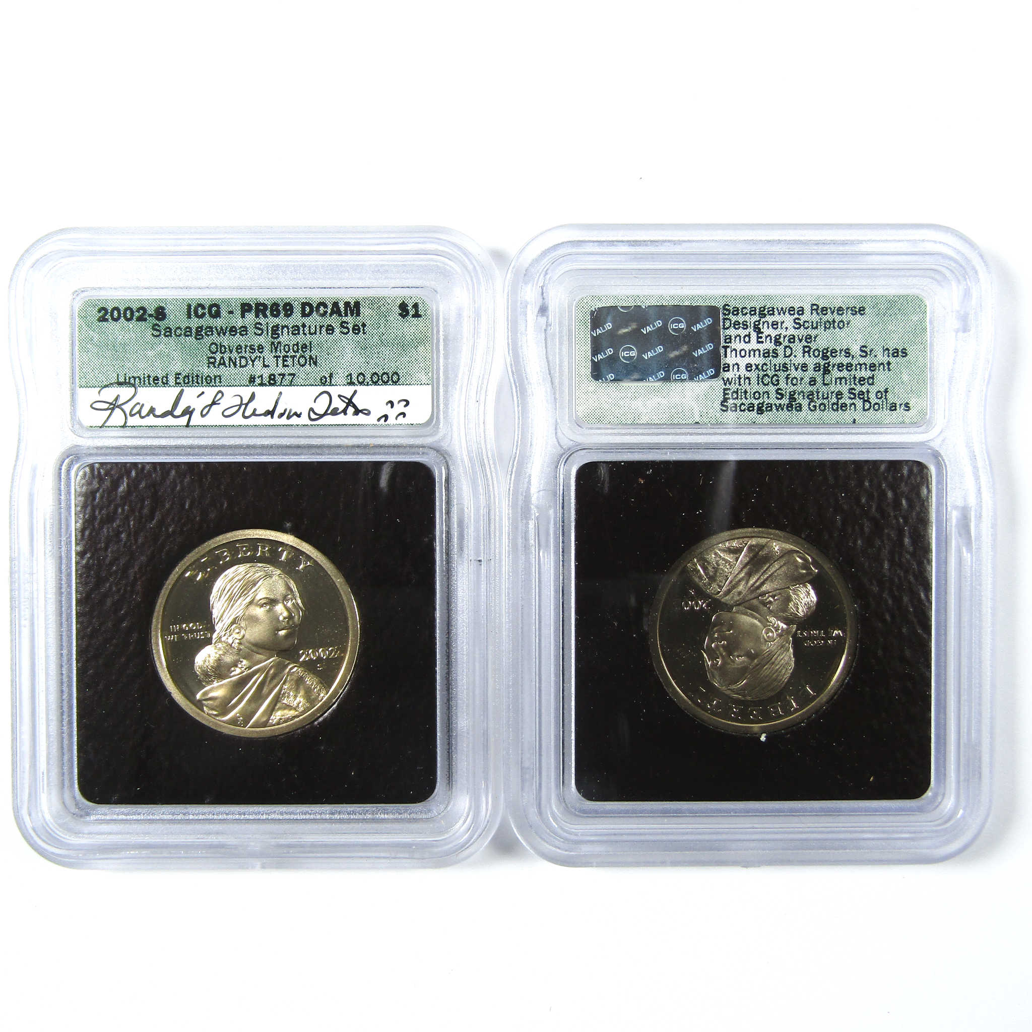 2002 Sacagawea Signature 6 Piece Dollar Set ICG SKU:CPC6596