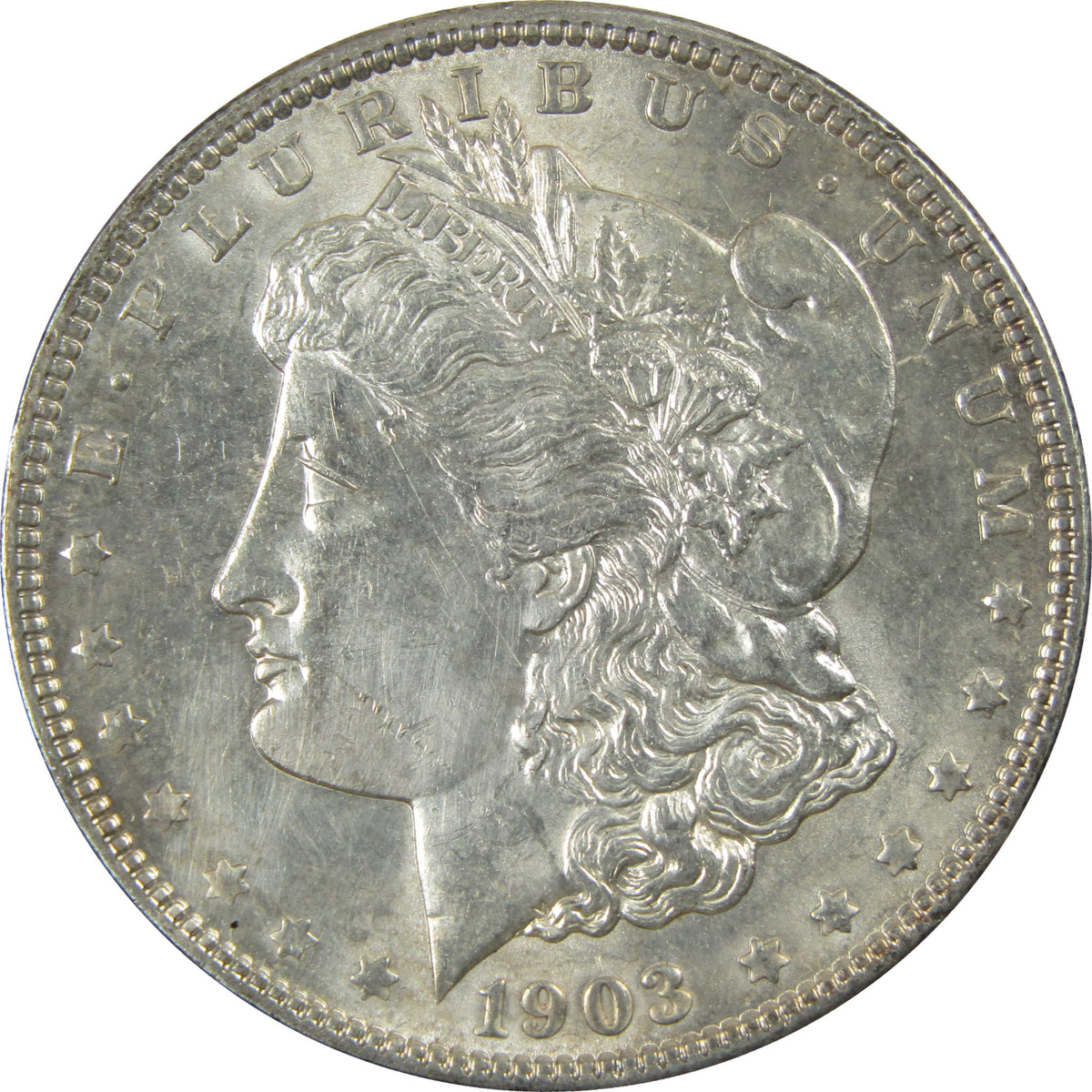 1903 Morgan Silver Dollar Uncirculated Details $1 Coin SKU:I28616