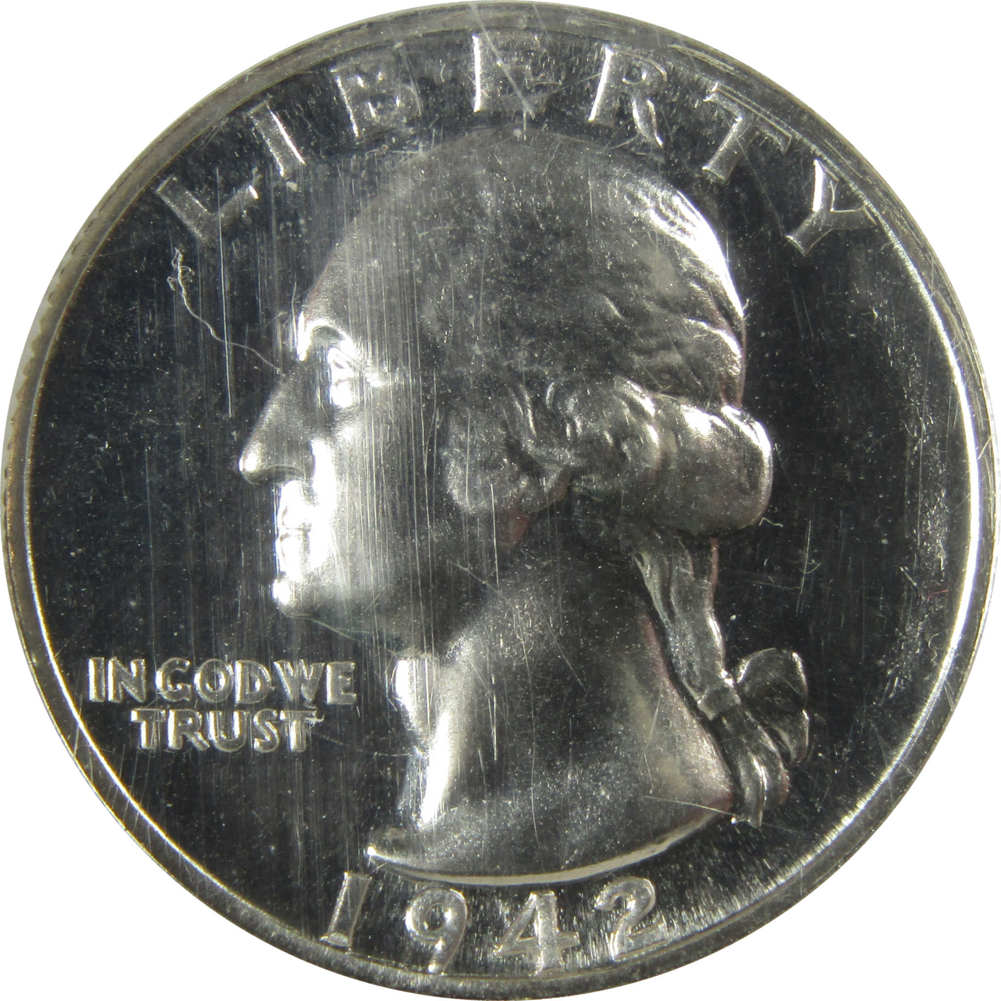 1942 Washington Silver Quarter PF 63 W NGC Proof 25c Coin SKU:CP1567