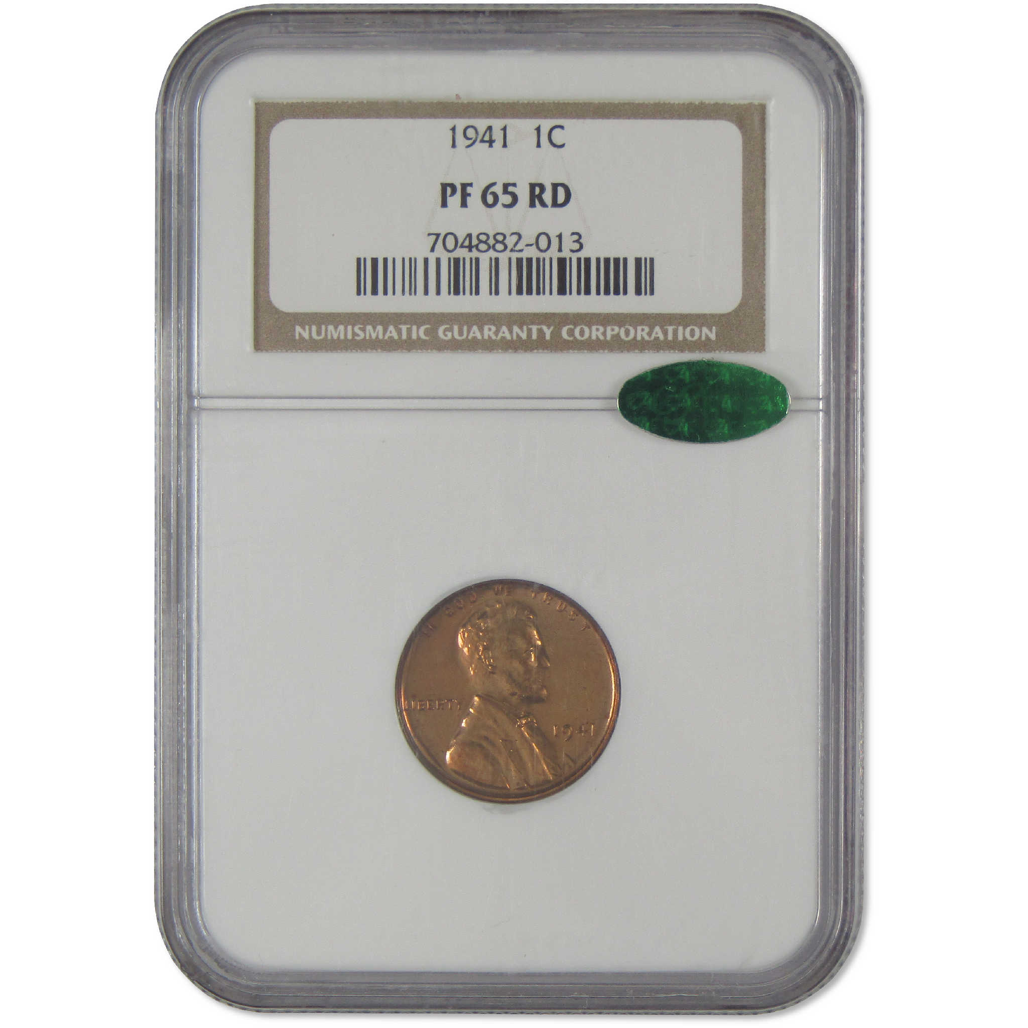 1941 Lincoln Wheat Cent PF 65 RD NGC CAC Penny Proof 1c Coin