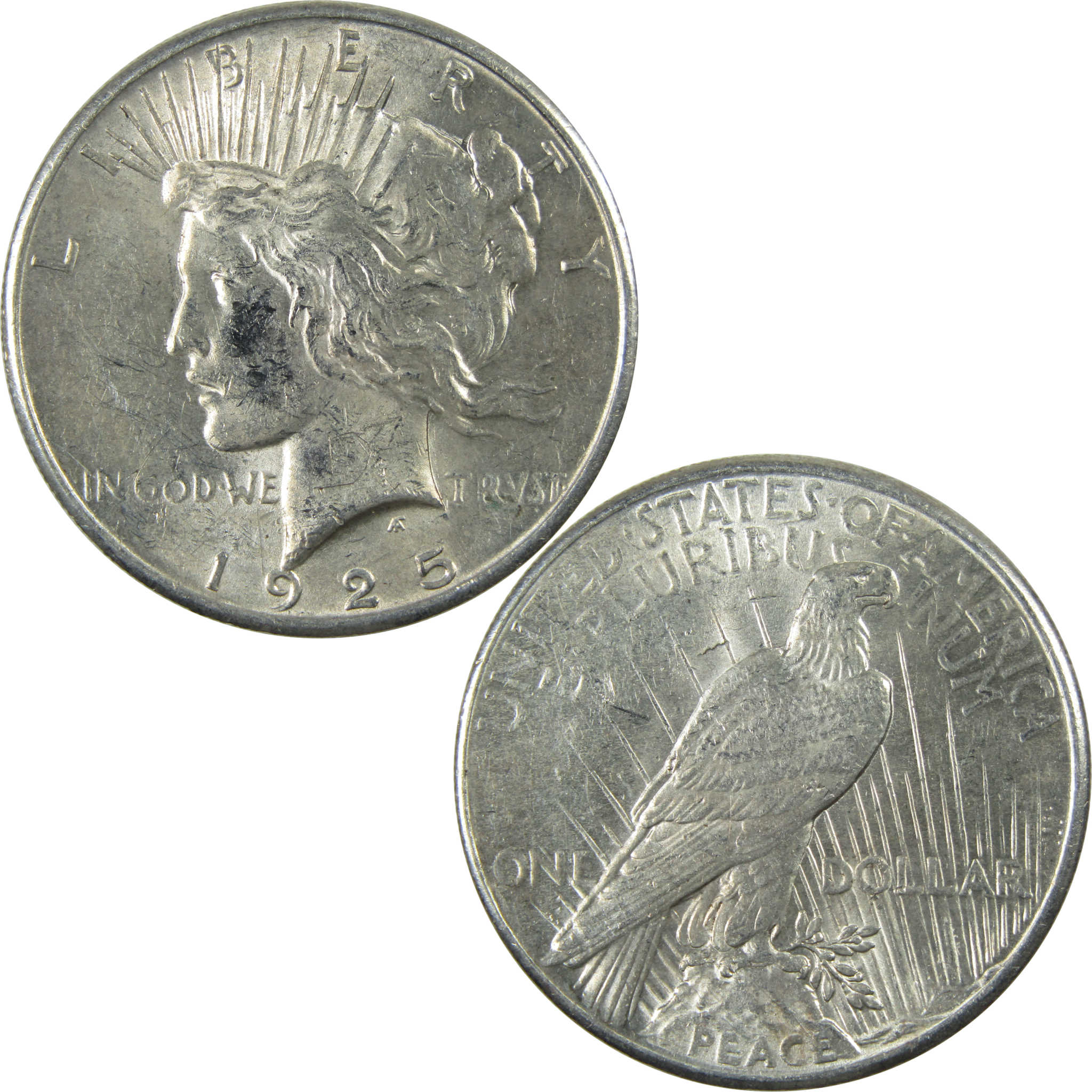 1925 Peace Dollar AU About Uncirculated Silver $1 Coin SKU:I15098