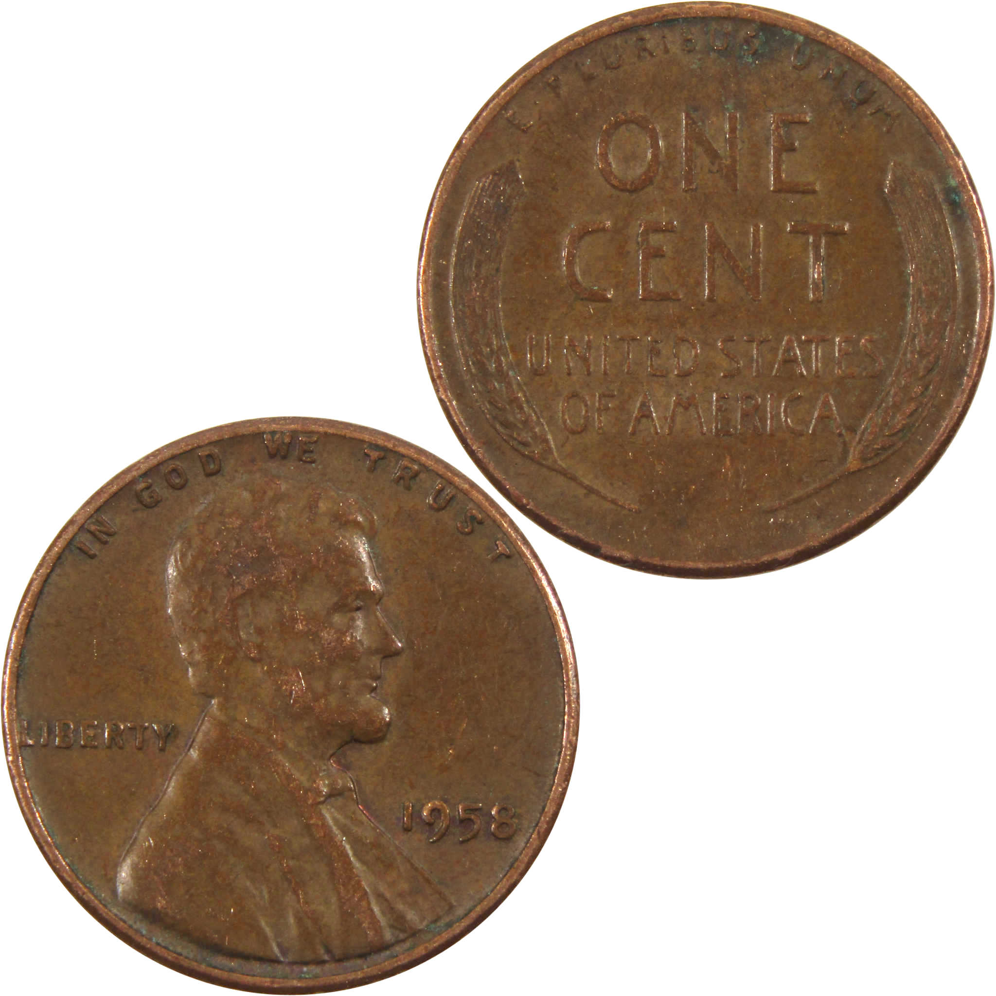 1958 Lincoln Wheat Cent AG About Good Penny 1c Coin