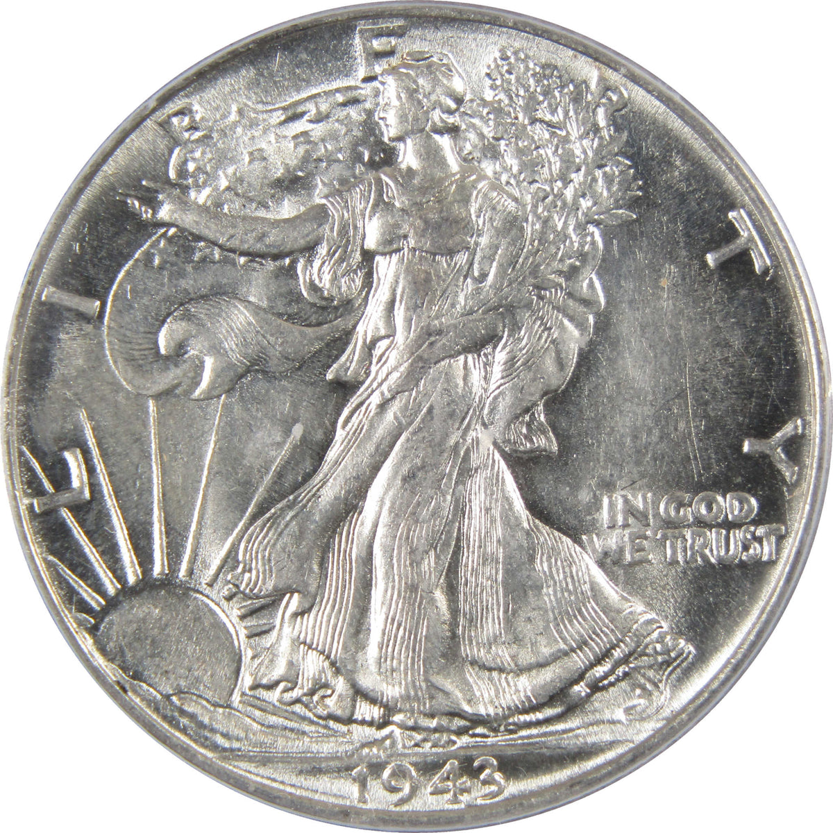 1943 Liberty Walking Silver Half Dollar AU 58 ICG 50c Coin SKU:I29135
